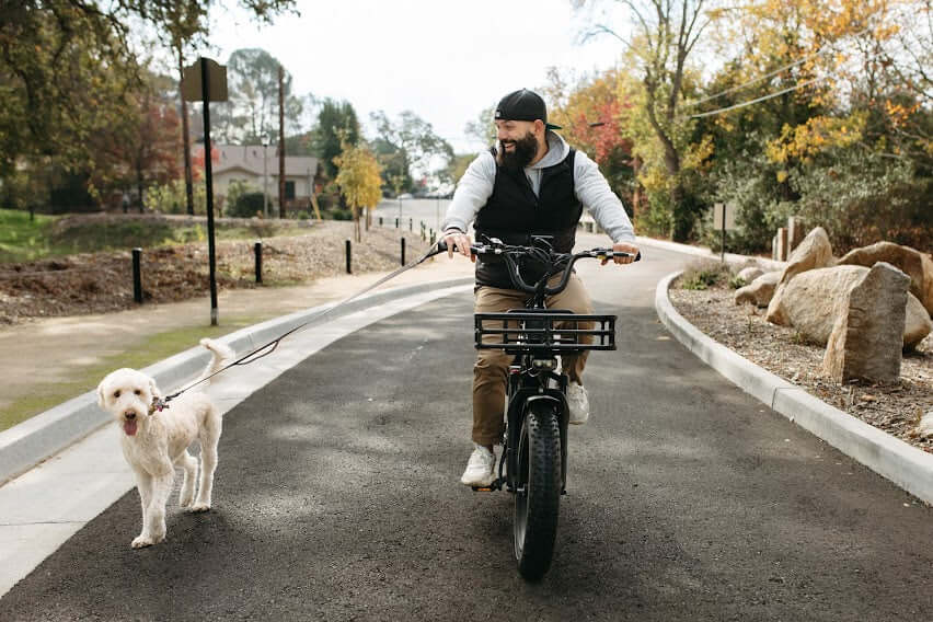 Big Dog E-Bike - Hohe Tragfähigkeit (220 kg) für schwere Lasten. Lange Reichweite (bis zu 128 km) für ausgedehnte Fahrten. Leistungsstarker 750W Motor für mühelose Steigungen. Robustes, wettergeschütztes Design für Langlebigkeit. Hydraulische Bremsen für