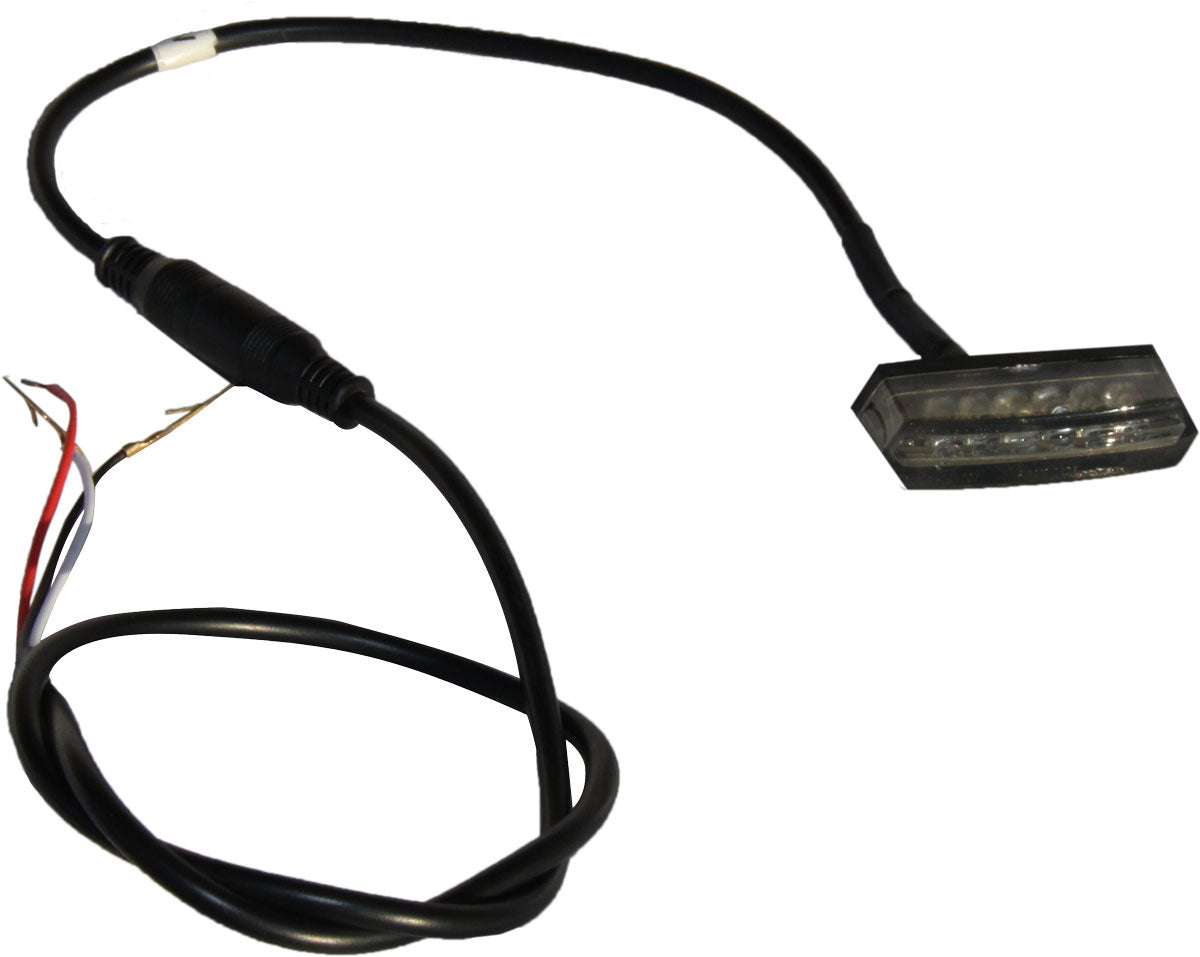 Mini LED Rücklicht - 48V - Mini LED Rücklicht mit zusätzlicher Bremslichtfunktion Abmessungen 45 x 12mm Betriebsspannung 48V verkabelt mit E-Prüfzeichen daher keine TÜV Eintragung notwendig Ersatzteil passend für Elektro Scooter mit 48V Betriesspannung -
