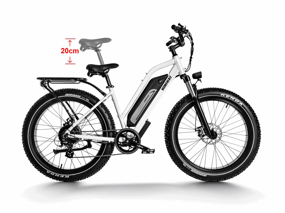 Cruiser E-Bike - Hohe Reichweite von bis zu 96 km für lange Fahrten ohne häufiges Aufladen. Robuste 26-Zoll-Fettreifen für außergewöhnliche Traktion und Stabilität auf jedem Terrain. Leistungsstarker 250-W-Motor für mühelose Bewältigung verschiedenster Ge