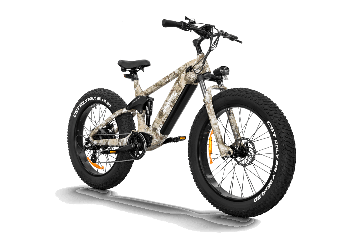 D7 Cobra Fully E-Mountainbike - Leistungsstarke Vollfederung – Komfortable Fahrten auf unebenem Gelände. 26" x 4.8" Superbreitreifen – Exzellenter Grip und Stabilität auf allen Untergründen. Lange Akkulaufzeit – Weite Strecken ohne häufiges Aufladen. Hohe