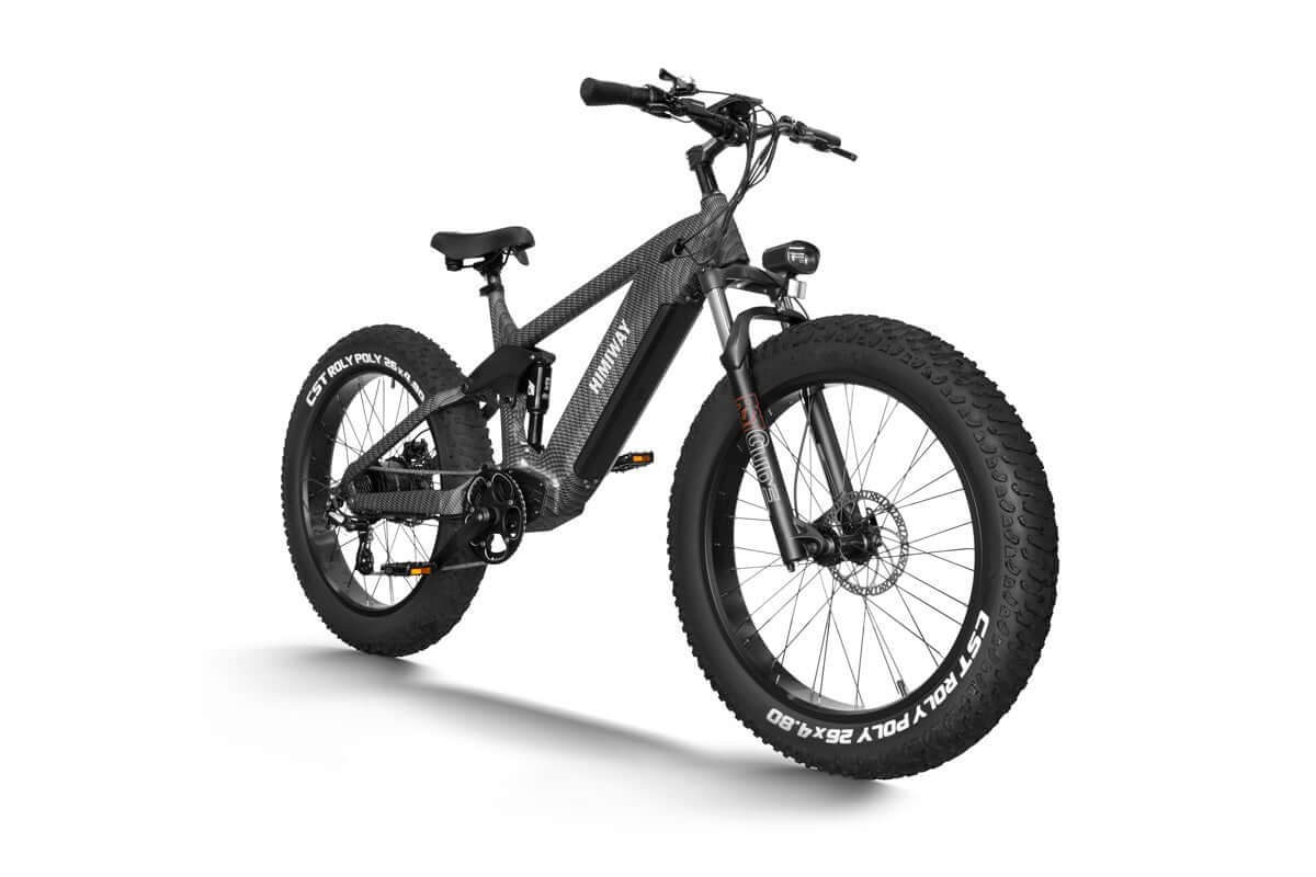 D7 Cobra Fully E-Mountainbike - Leistungsstarke Vollfederung – Komfortable Fahrten auf unebenem Gelände. 26" x 4.8" Superbreitreifen – Exzellenter Grip und Stabilität auf allen Untergründen. Lange Akkulaufzeit – Weite Strecken ohne häufiges Aufladen. Hohe