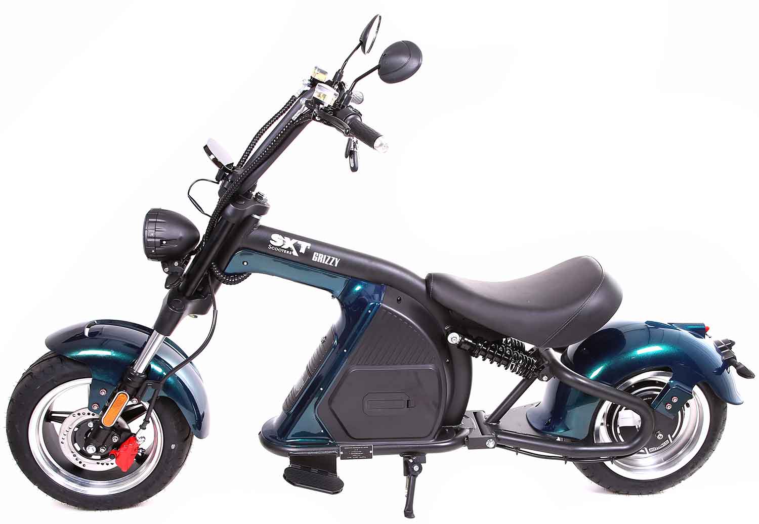 Grizzy E-Chooper - Kraftvoller 2700 W Motor: Bietet starke Beschleunigung und meistert mühelos auch steile Straßen. Hohe Reichweite von bis zu 70 km: Ideal für längere Fahrten ohne Zwischenladung. Herausnehmbarer Akku: Ermöglicht einfaches Aufladen zu Hau