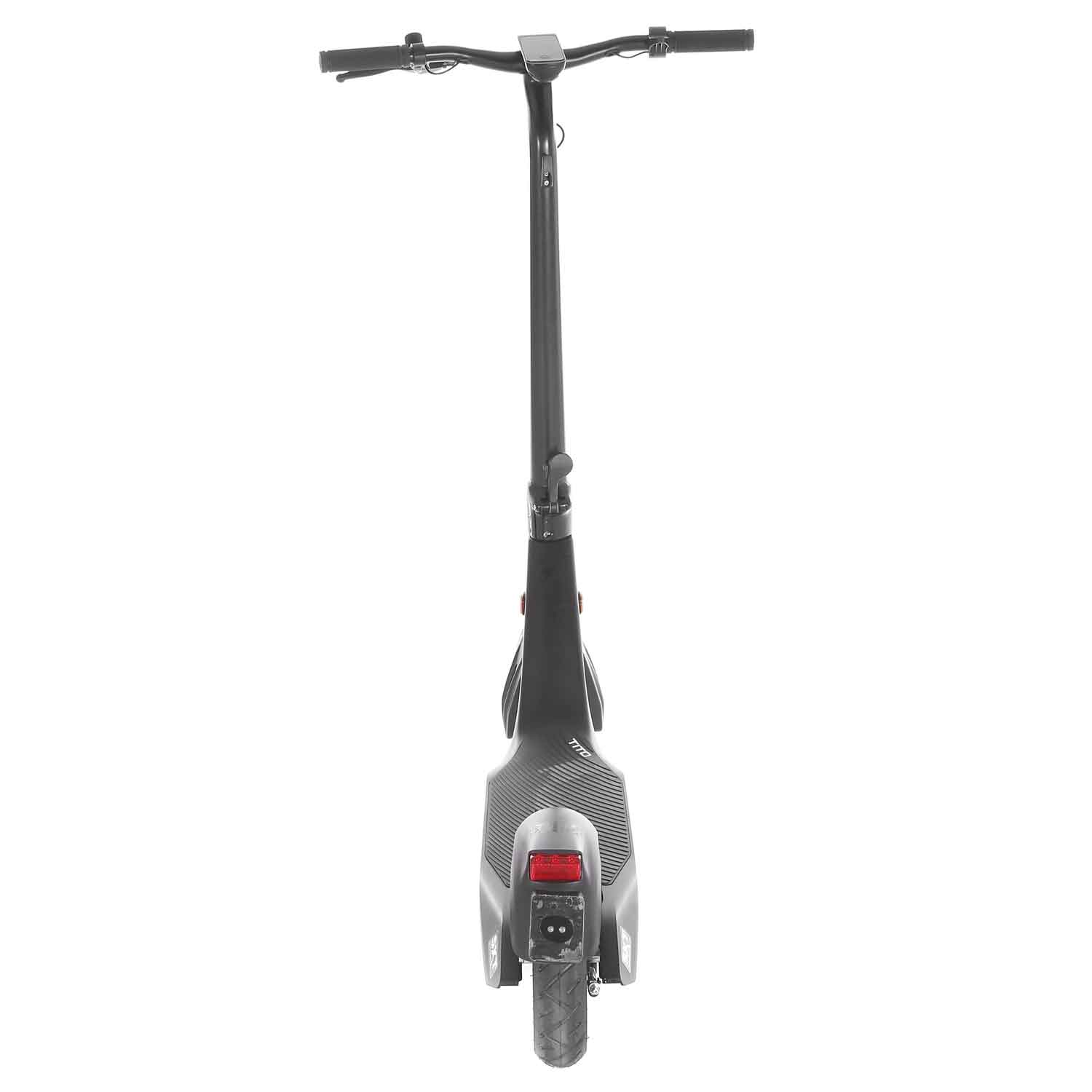 Tito eKFV E-Scooter - Straßenzulassung (eKFV): Legal im Straßenverkehr. Leistung: 20 km/h und bis zu 25 km Reichweite. Robustes Design: Abklappbare Lenkerstange, integriertes LCD-Display. Zuverlässiger Motor: Langlebiger bürstenloser Nabenmotor. Konnektiv