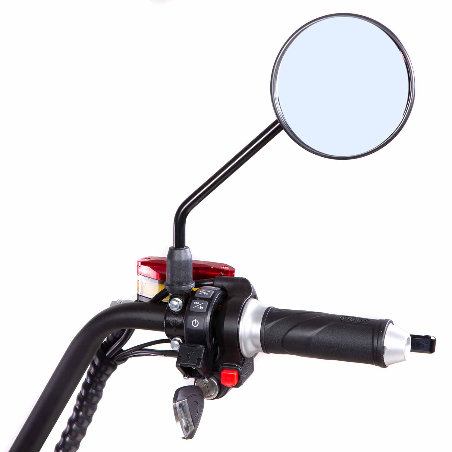Chopper S PRO E-Chopper - Motorleistung 2000W, max. Geschwindigkeit 45 km/h Reichweite bis zu 90 km Inkl. Handyhalterung und USB Ladebuchse Integrierter Bluetooth Lautsprecher EU weit straßenzugelassen nach L1e (45 km/h) - von SXT-Scooters