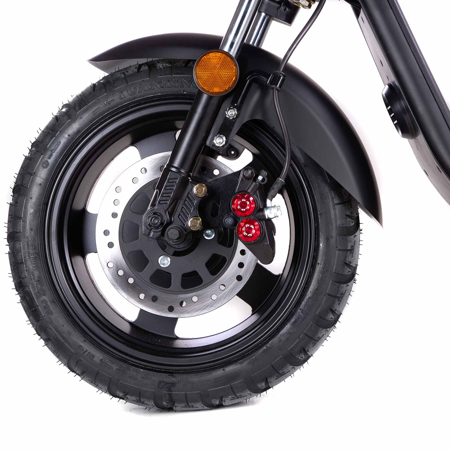 Chopper S PRO E-Chopper - Motorleistung 2000W, max. Geschwindigkeit 45 km/h Reichweite bis zu 90 km Inkl. Handyhalterung und USB Ladebuchse Integrierter Bluetooth Lautsprecher EU weit straßenzugelassen nach L1e (45 km/h) - von SXT-Scooters