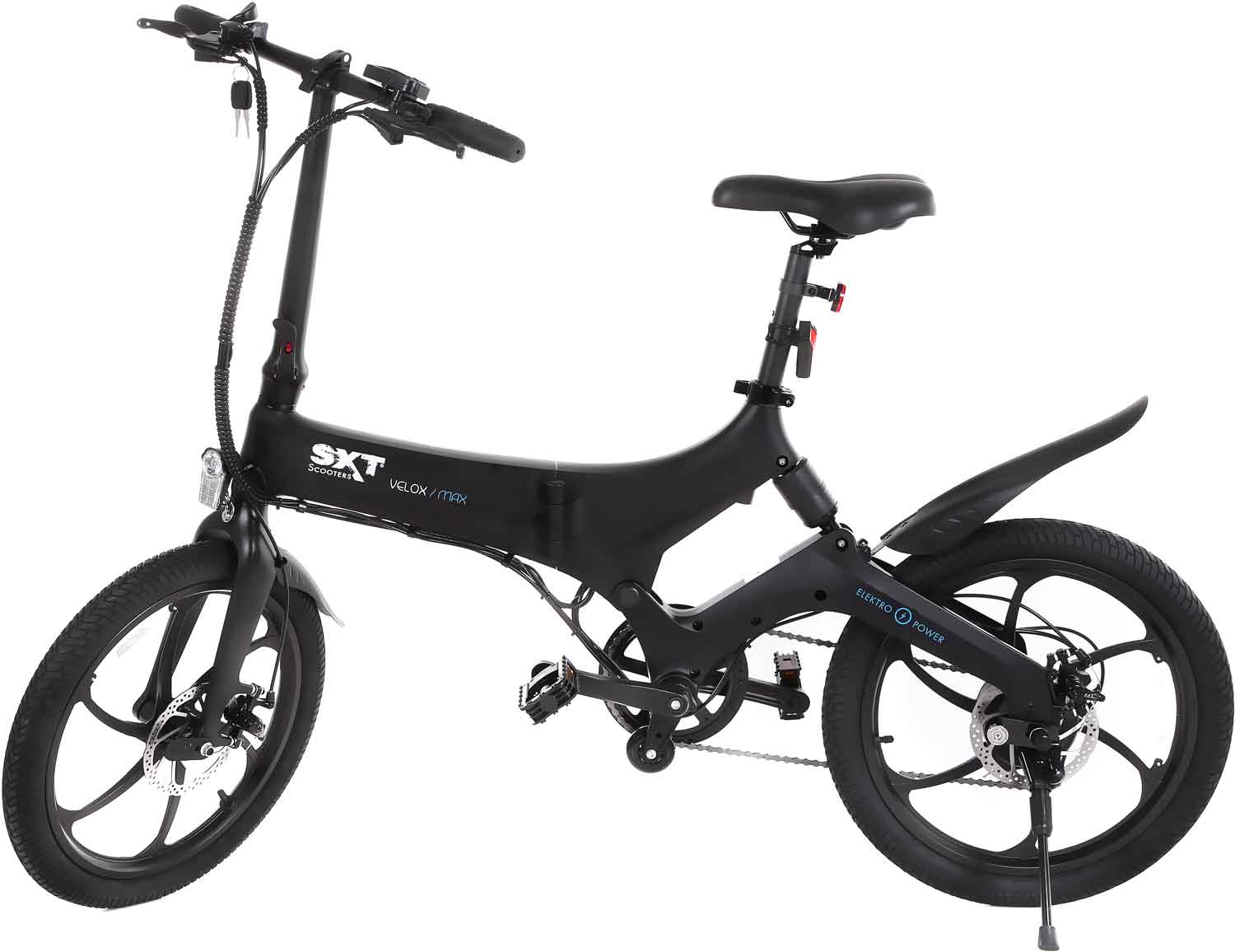Velox Max Pedelec - Klappbar Magnesiumrahmen IPX4 80km Reichweite - von SXT-Scooters