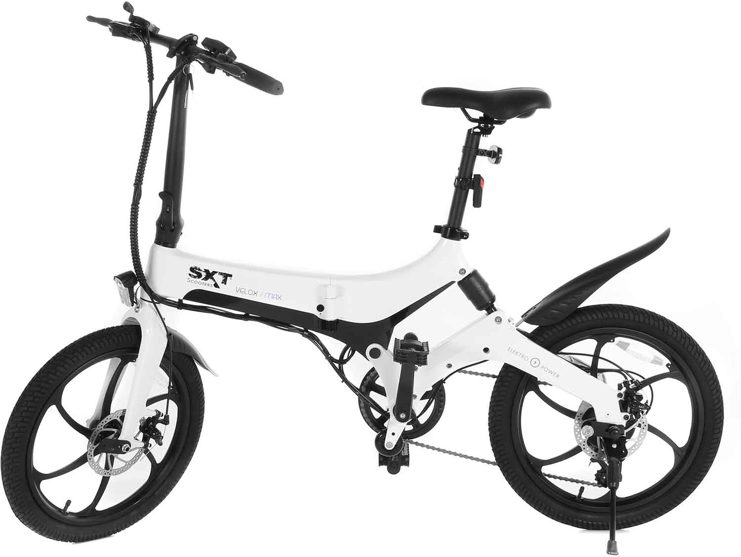 Velox Max Pedelec - Klappbar Magnesiumrahmen IPX4 80km Reichweite - von SXT-Scooters