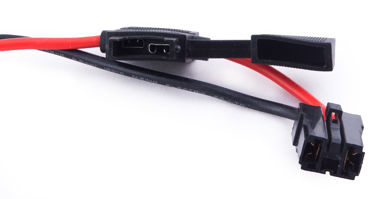 Akku Kabelset inkl. Sicherung für 36V 12Ah Blei-Akku - Das Akku Kabel Set besteht aus: Doppelkabel mit Sicherungskasten und Steckverbindung 2 x kurzes Kabel 1 x Sicherung 35A passend zur Verbindung von 3 x 12V Akkuzellen zu einem 36V Akkupack - von SXT-Sc