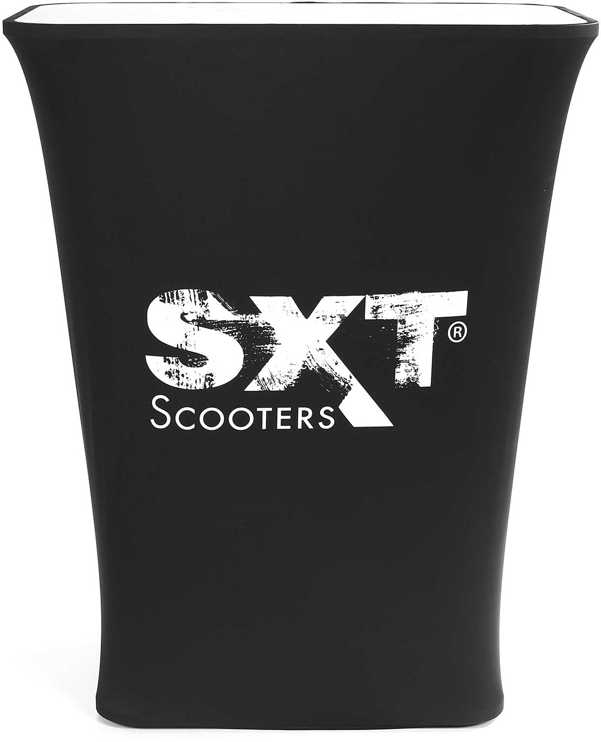 SXT Bartheke - der Lieferumfang beinhaltet: 2x Kunststoffplatte 8x Aluminiumgestänge 1x Bezug mit SXT-Schriftzug 1x Aufbewahrungstasche weitere Informationen: Gewicht 10 kg Maße: (HxBxT) 100x80x50 cm - von SXT-Scooters