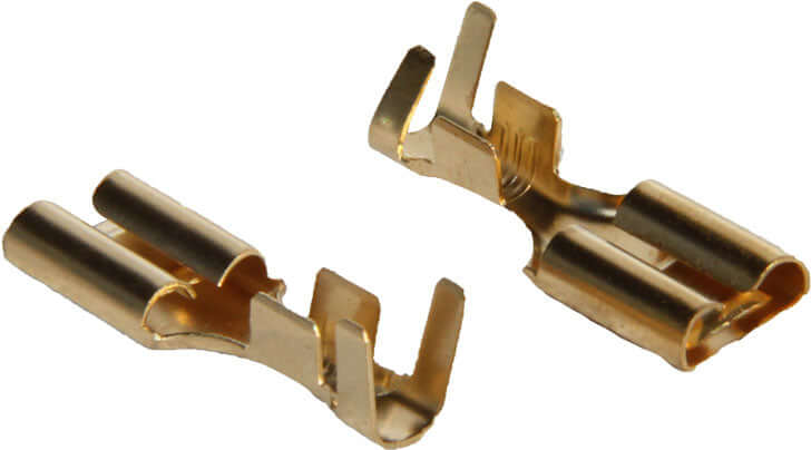 Kabelschuhe Set (2 Stück) - Kabelschuhe Set für Batteriestecker zur Verbindung von Batterie zu Steuergerät Maße 2,5 x 0,9 cm - von SXT-Scooters