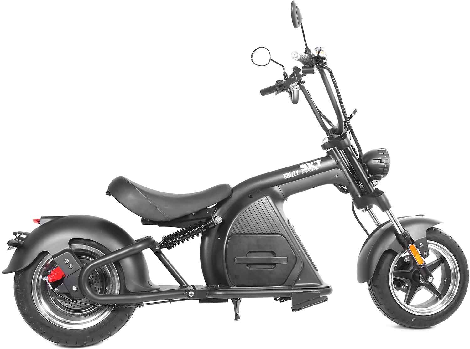 Grizzy E-Chooper - Kraftvoller 2700 W Motor: Bietet starke Beschleunigung und meistert mühelos auch steile Straßen. Hohe Reichweite von bis zu 70 km: Ideal für längere Fahrten ohne Zwischenladung. Herausnehmbarer Akku: Ermöglicht einfaches Aufladen zu Hau