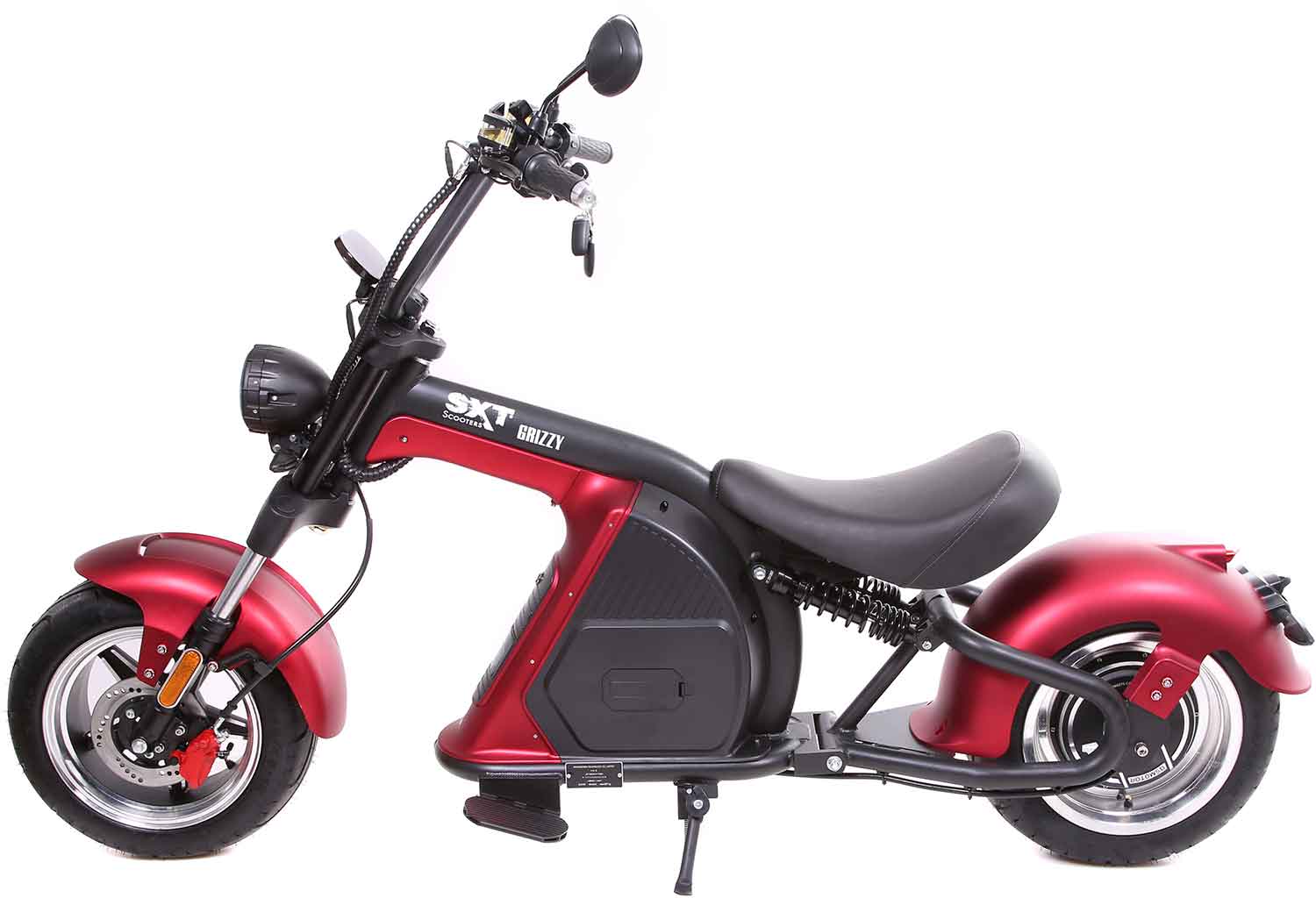 Grizzy E-Chooper - Kraftvoller 2700 W Motor: Bietet starke Beschleunigung und meistert mühelos auch steile Straßen. Hohe Reichweite von bis zu 70 km: Ideal für längere Fahrten ohne Zwischenladung. Herausnehmbarer Akku: Ermöglicht einfaches Aufladen zu Hau