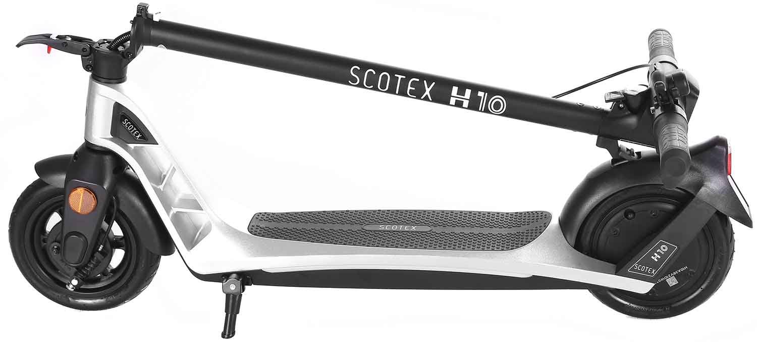 H10 eKFV E-Scooter - Straßenzugelassen für den Stadtverkehr Leicht & faltbar für Flexibilität 30 km Reichweite für längere Strecken 340-Watt Motor für effizientes Fahren 20 km/h Höchstgeschwindigkeit 3,5 Std Ladezeit für schnelle Nutzung Robuster Rahmen f