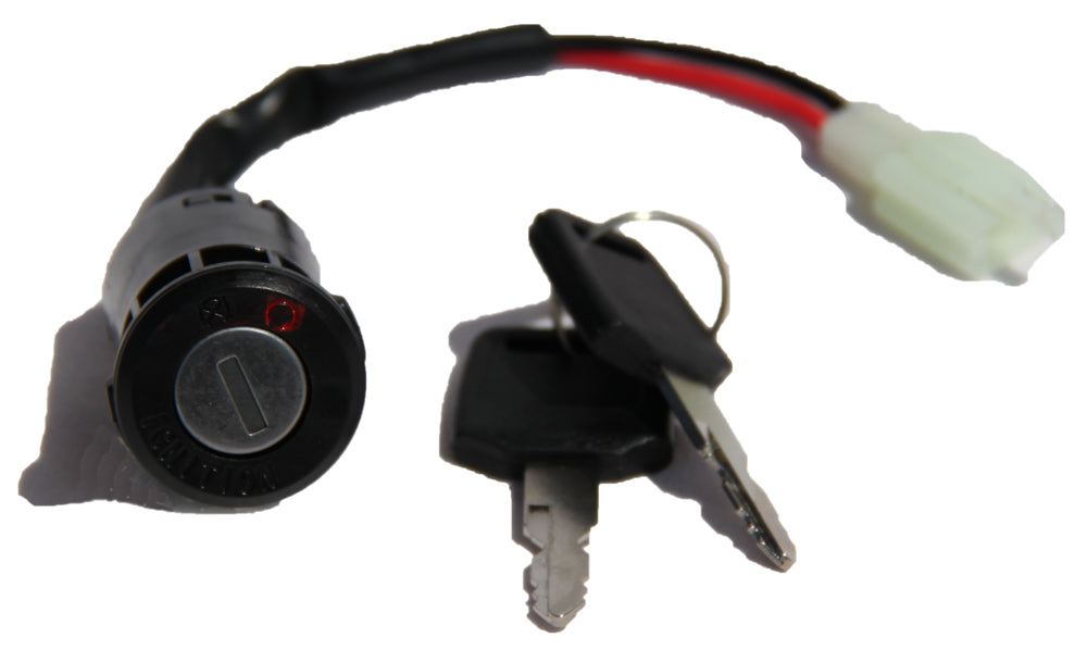 Schlüsselschalter, Zündschloss - Zündschloss / Schlüsselschalter 1- stufig für Scooter ohne Licht oder 2-stufig für Scooter mit Licht passend für alle Spannungen (12V, 24V, 36V, etc.) mit entsprechender Verkabelung Zündschloss wird in das obere Ende der s