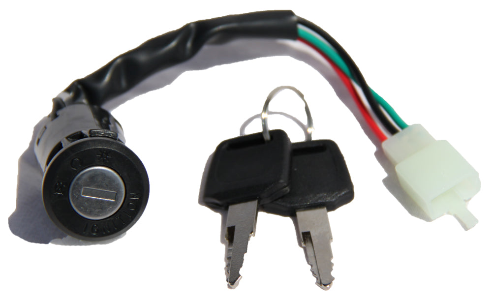 Schlüsselschalter, Zündschloss - Zündschloss / Schlüsselschalter 1- stufig für Scooter ohne Licht oder 2-stufig für Scooter mit Licht passend für alle Spannungen (12V, 24V, 36V, etc.) mit entsprechender Verkabelung Zündschloss wird in das obere Ende der s