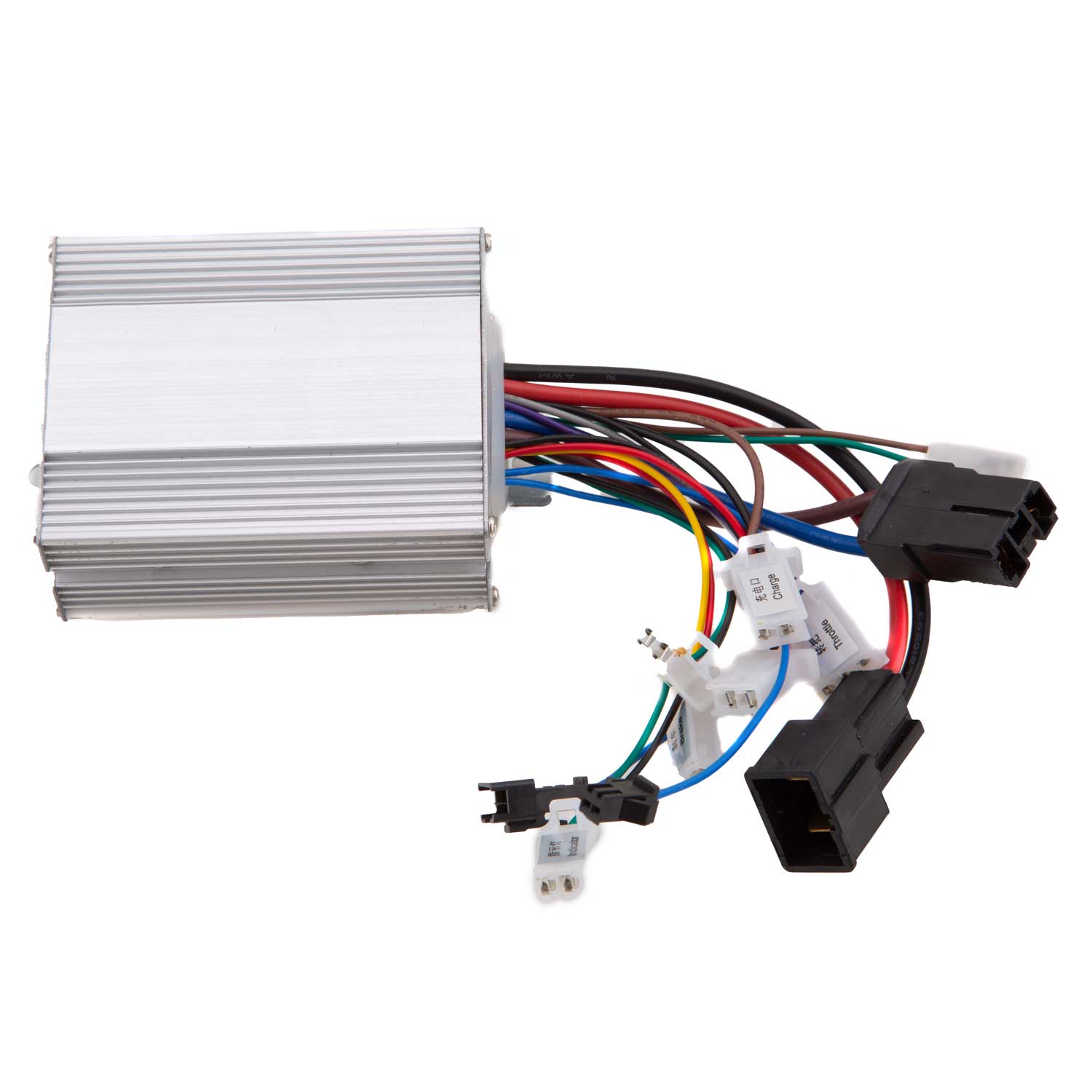 Steuergerät 36V / 500 Watt für EEC Modell - elektronisches Steuergerät 36 Volt Betriebsspannung 500 Watt Maße: 9,3 x 6,1 x 3 cm Anschlußkabel: Motor, Batterie, 12V Power, Brake, Brake Lights, Charge, Indicator, Power Switch, Throttle. - von SXT-Scooters