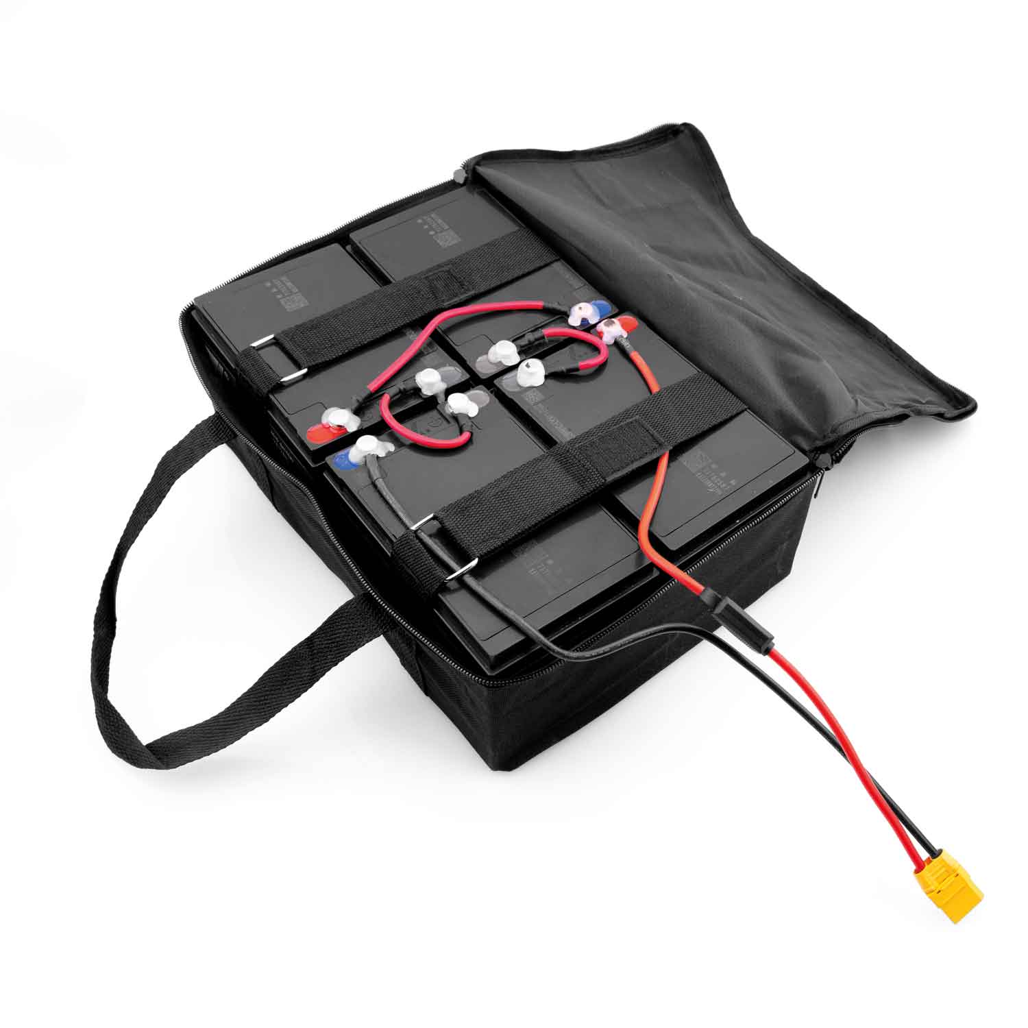 Bleiakku 48V 12Ah - SP0051.1 - mit schwarzem Stecker: passend für die Modelle SXT 1000XLEEC - Facelift und SXT Monster 2000W SP0051.2 - mit schwarzem Stecker und Doppelkabel mit 2 Sicherungskasten: passend für das Modell SXT 1600XL SP0051.3 - mit XT90 Ste