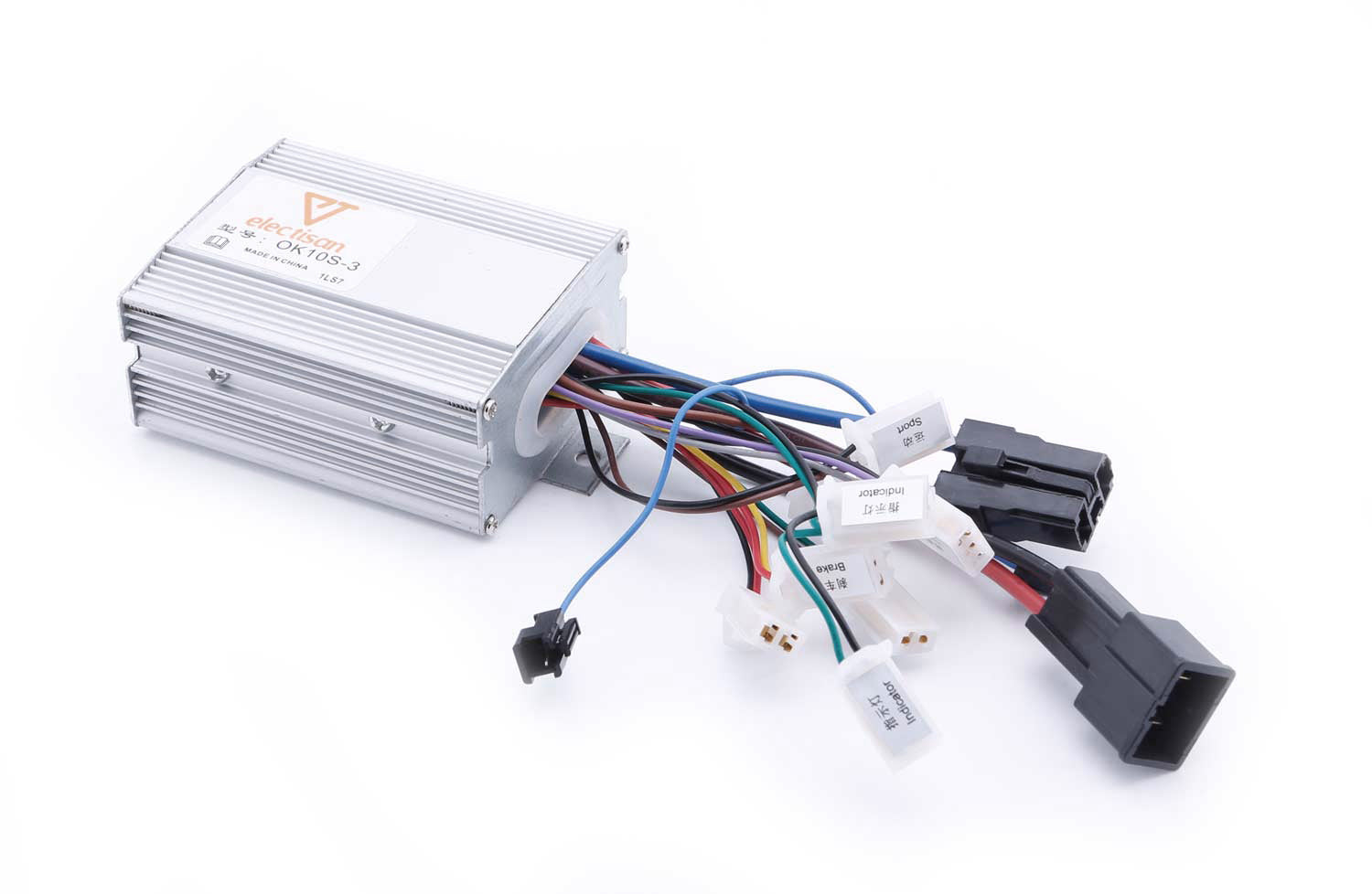 Steuergerät 36V / 1000 Watt - elektronisches Steuergerät 36 Volt Betriebsspannung 1000 Watt Maße: 13,8 x 7 x 3,7 cm Anschlußkabel: Motor, Batterie, Brake, Brake Lights, Charger, Indicator, Power Switch, Sport, Throttle. - von SXT-Scooters