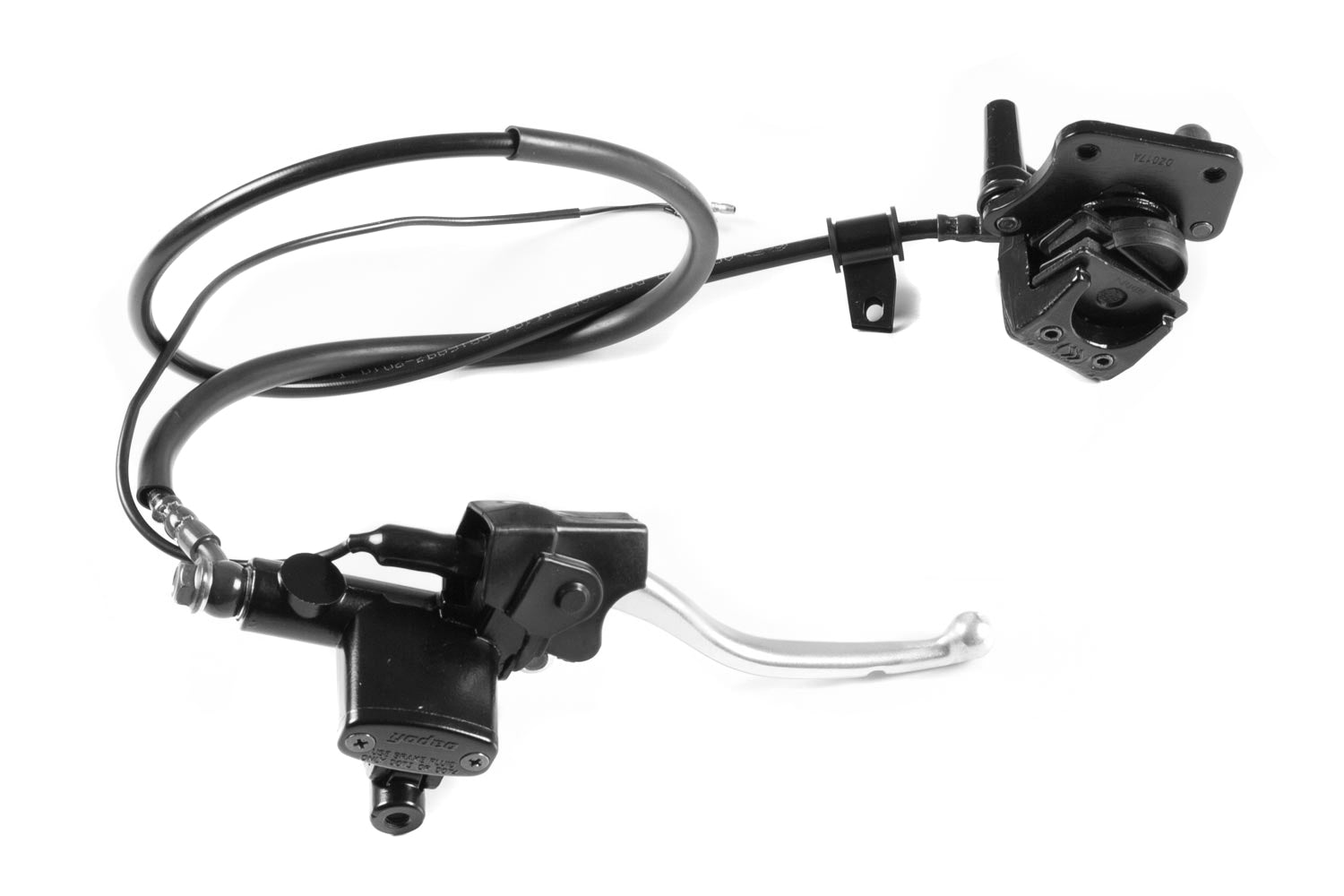 Hydraulische Vorderradbremse - Hydraulische Vorderradbremse inkl. Bremshebel, Bremszange, Bremsbeläge, Leitungen und Ausgleichsbehälter für das Vorderrad - von SXT-Scooters