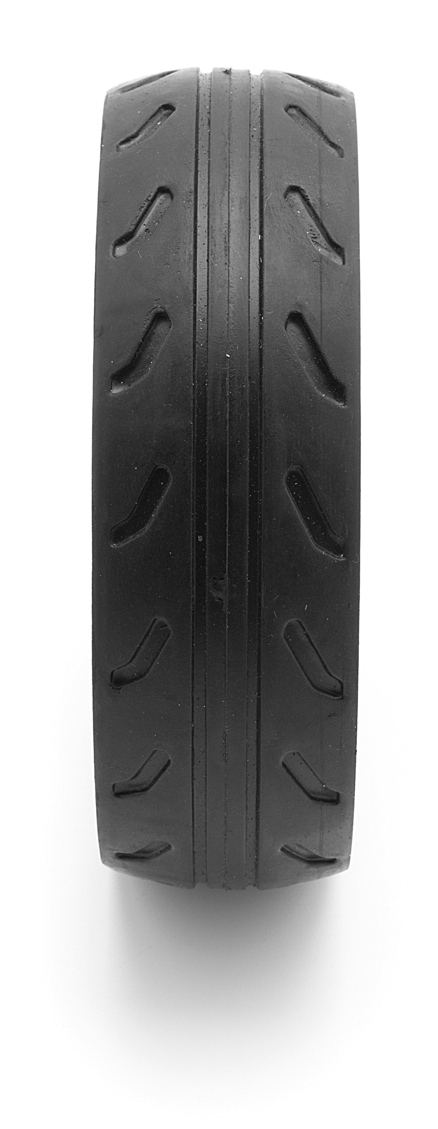 Hinterreifen mit Felge - Reifen mit Felge Profil für das Hinterrad Reifen aus Gummi Felge aus Aluminium Innendurchmesser 10,50 cm Außendurchmesser 12,30 cm - von SXT-Scooters