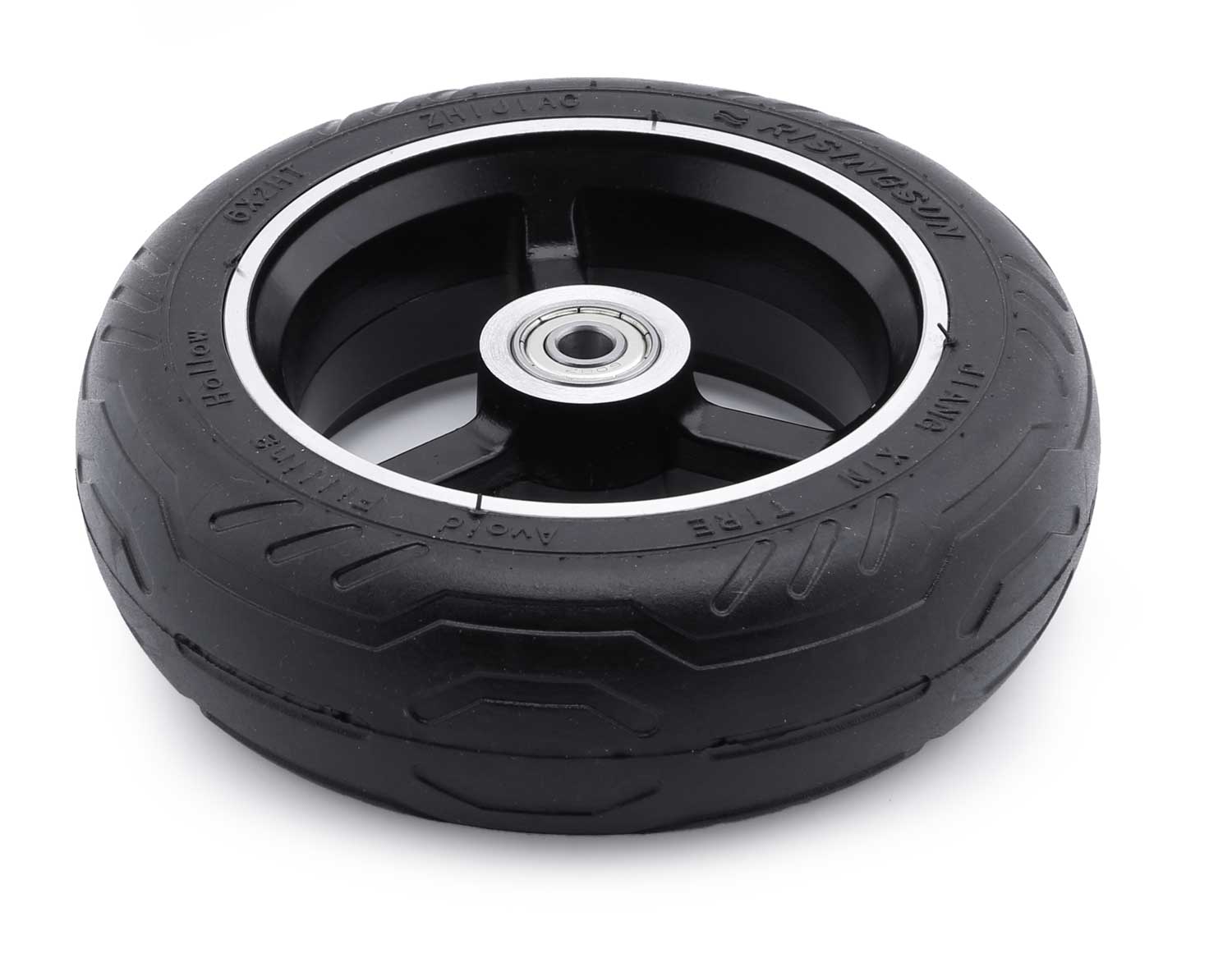 Hinterreifen mit Felge - Reifen mit Profil für das Hinterrad mit Felge Material aus Gummi Passend für SXT Neo Innenmaße: 10,5 cm Außenmaße: 14,7 cm - von SXT-Scooters