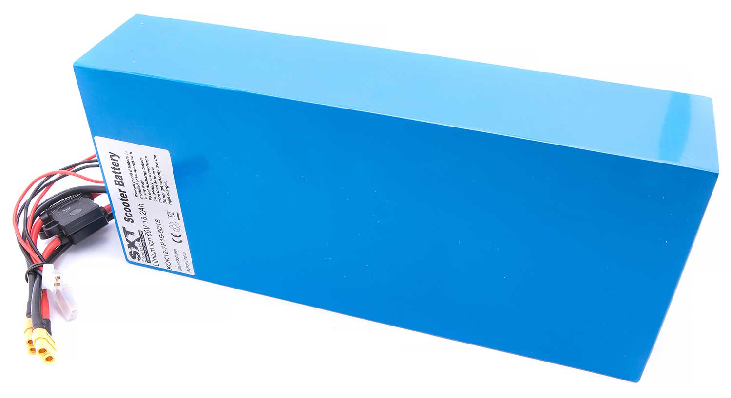 Li-Ion Akku 60V / 18,2Ah - Lithium Ionen Akku mit einer Leistung von 60V und 18,2Ah Passend für das Modell SXT Ultimate Pro Maße: 33,4 x 14,9 x 7,0 cm (LxBxH) Inkl. Flachstecksicherung - von SXT-Scooters