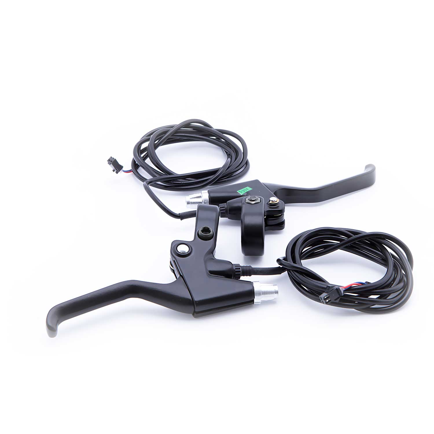 Bremsgriffe Set - Linker und rechter Bremsgriff Geeignet für das Modell SXT Bike Maße: 14,5 x 9,0 x 2,8 cm (Länge x Höhe x Breite) Inkl. Verkabelung und Anschluss - von SXT-Scooters