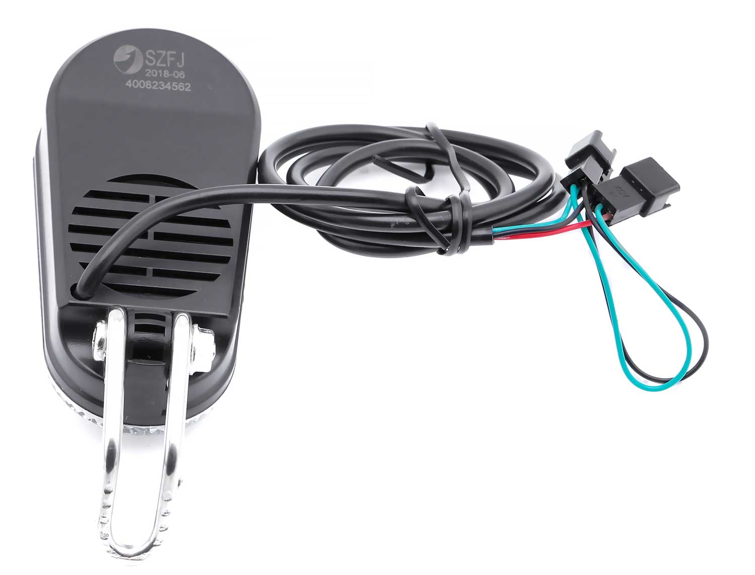 Vorderlicht - LED Vorderlicht 12V Betriebsspannung 120 lm Farbe schwarz Maße: 9,10 x 4,90 x 2,80 cm (HxBxT) inkl. Metallhalterung & intigriertem Reflektor - von SXT-Scooters
