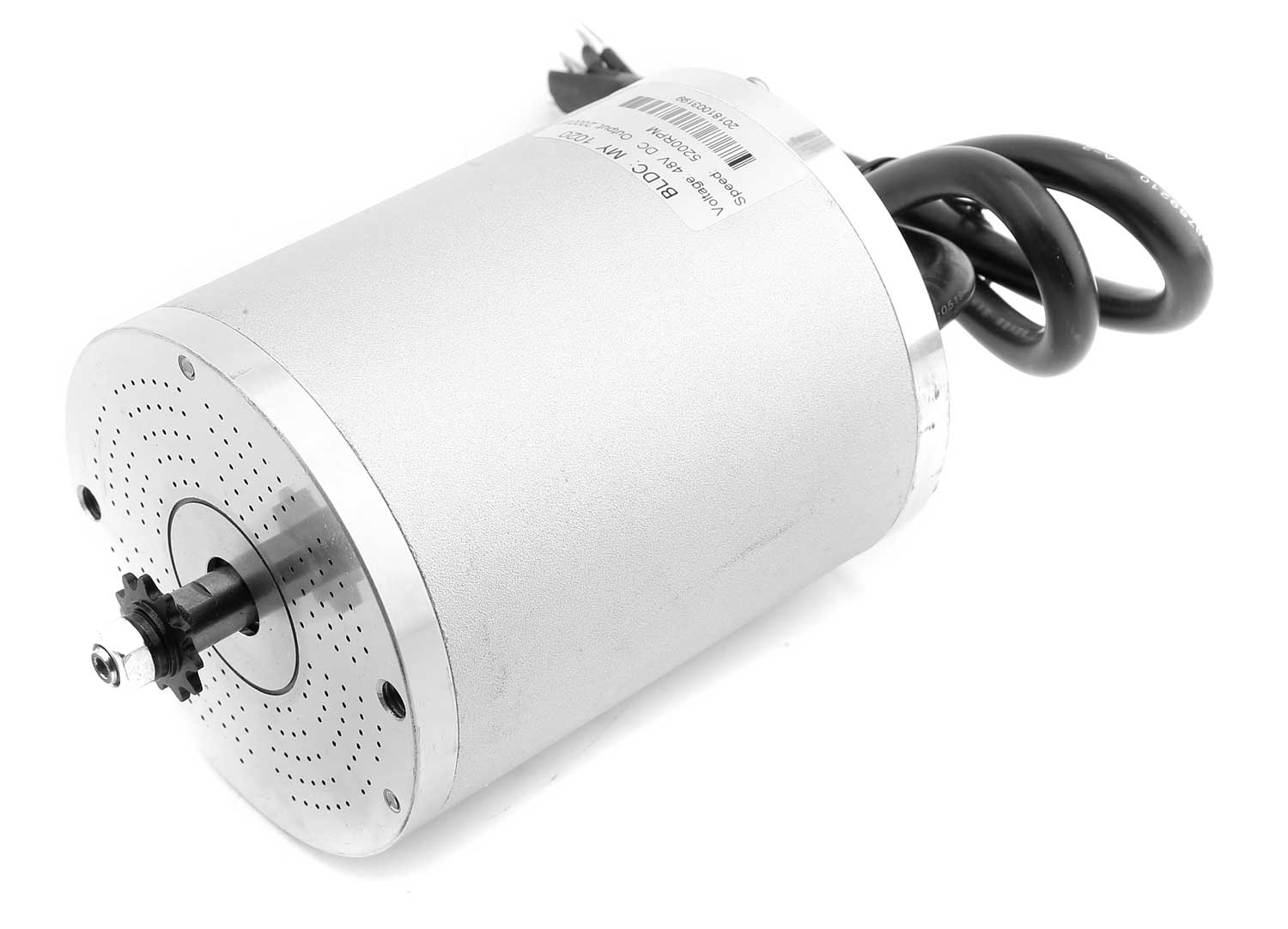 Motor 48 V / 2000 W - 2000 Watt / 48 Volt starker Motor ohne passendem Steuergerät nicht kompatibel Maße: Länge 13,50 cm (mit Ritzel 16,50 cm) ∅ 10,60 cm - von SXT-Scooters