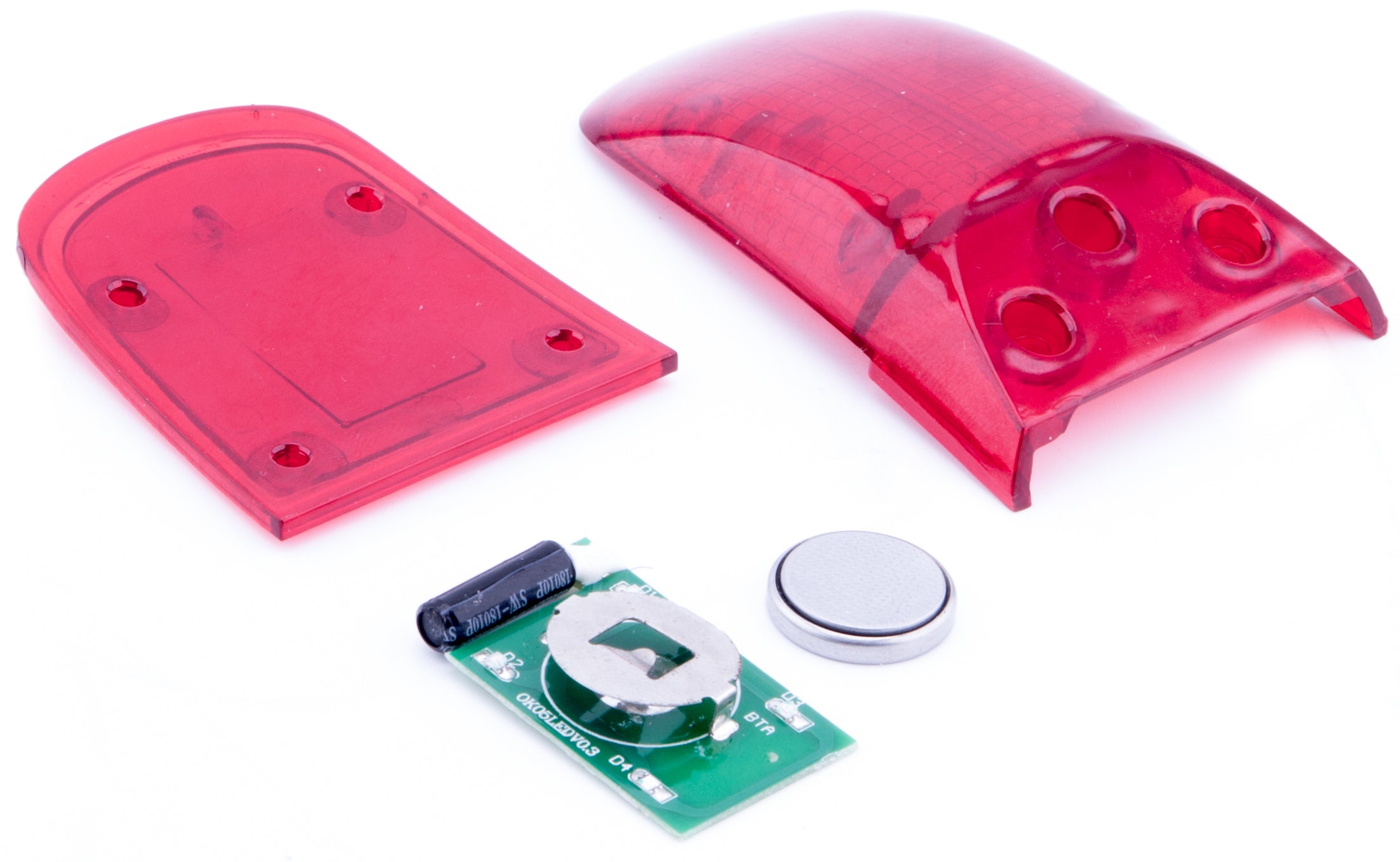 Rücklicht hinten - Lieferung beinhaltet: 1 Stk. Rücklicht 1 Stk. Lichtplatine inklusive Batterie Batterietyp: CR1632 Farbe: rot ohne Schrauben - von SXT-Scooters