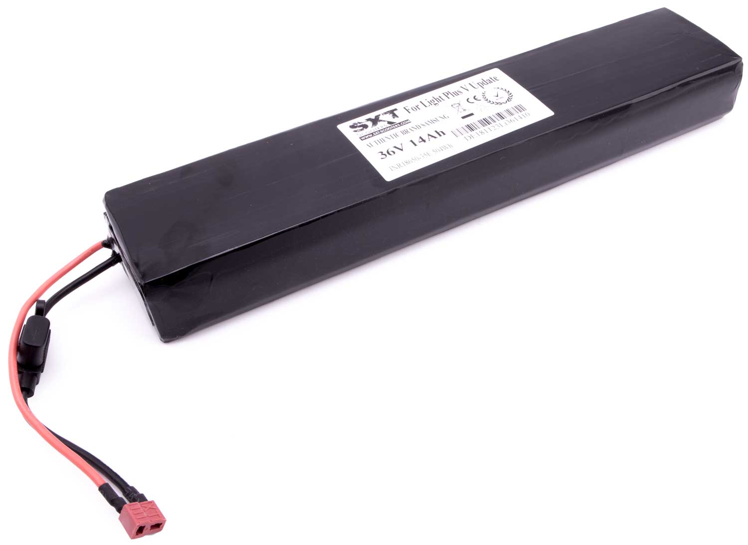 Lithium-Ionen-Akku 36V / 14Ah - ACHTUNG! Der Akku ist mit keinem unserer SXT Light-Modelle kompatibel. Ursprünglich war dieser Akku als Upgrade für das Modell SXT Light Plus V gedacht. Auf Grund der Größe jedoch, kann der Akku nicht im Light verbaut werde