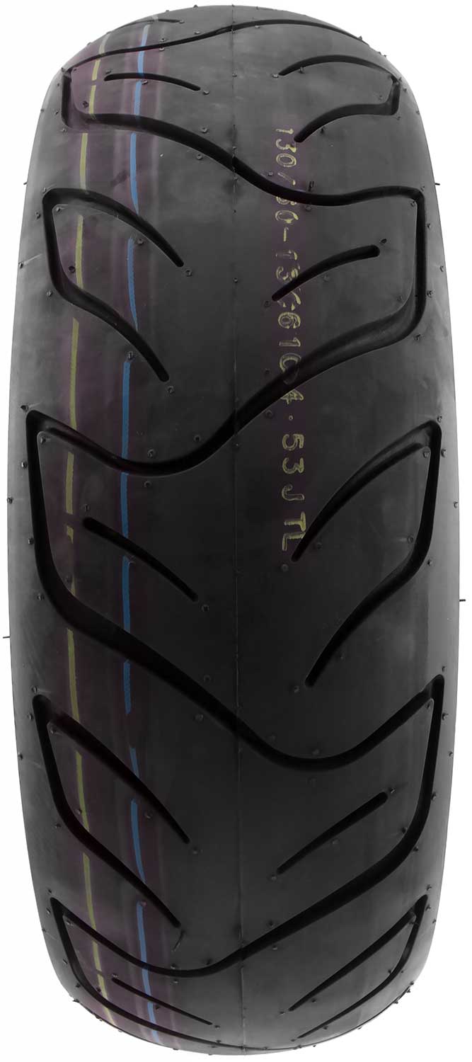 Reifen 130 / 60 - 13 - Vorder- oder Hinterreifen mit Profil CST-Reifen Material: Nylon Maße: 130 / 60 - 13 Außendurchmesser: ca. 45 cm Innendurchmesser: ca. ca. 33 cm Breite: ca. 14,5 cm Geeignet für das Modell SXT Sonix - von SXT-Scooters