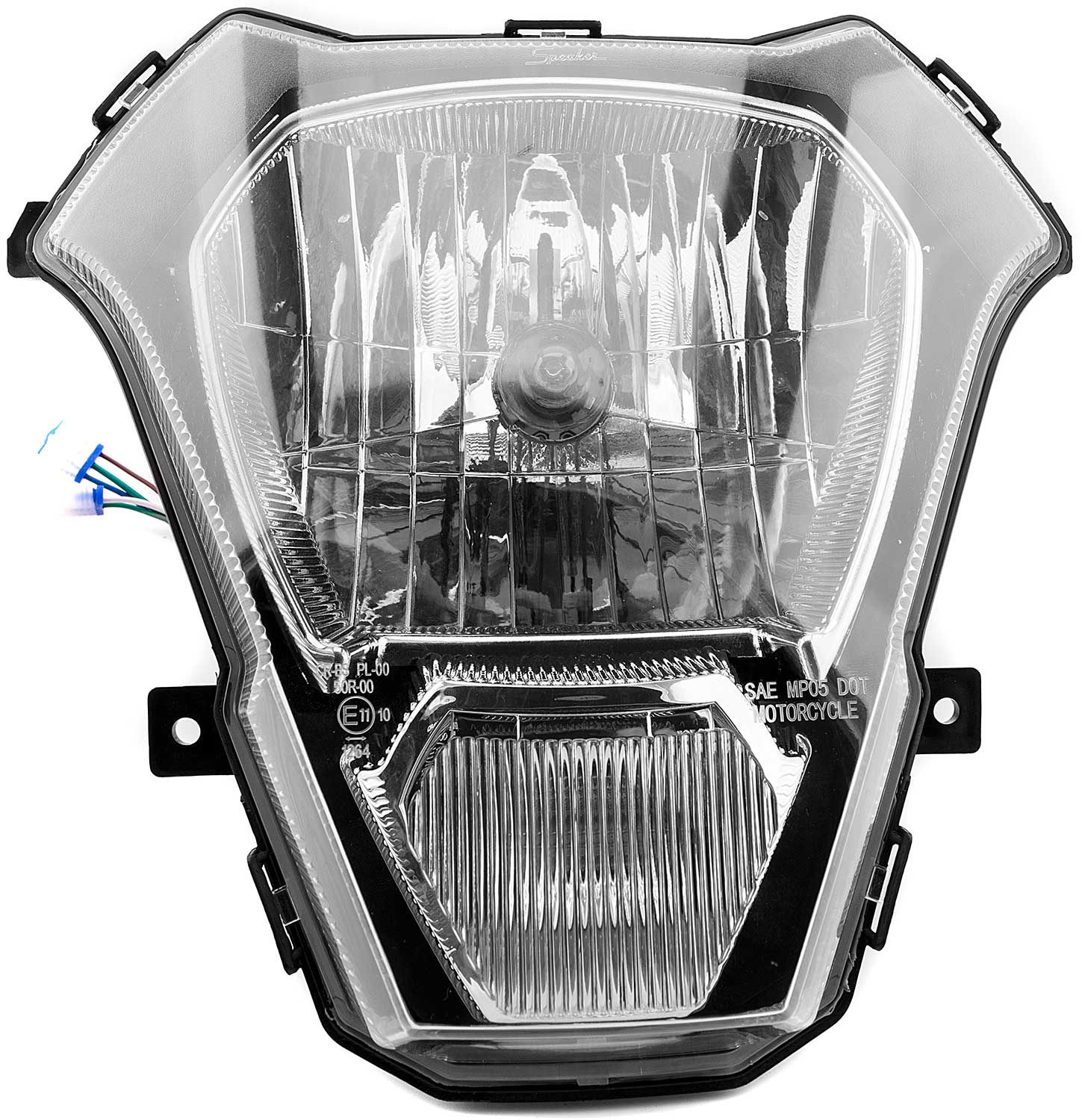 Vorderlicht / 72V - Passendes Vorderlicht für das Modell SXT Sonix Ausgangsspannung: 12V Ausgangsleistung: 35W Maße: 33,0 cm x 36,0 cm x 20,0 cm (Höhe x Breite x Tiefe) 5-polige Steckverbindung - von SXT-Scooters