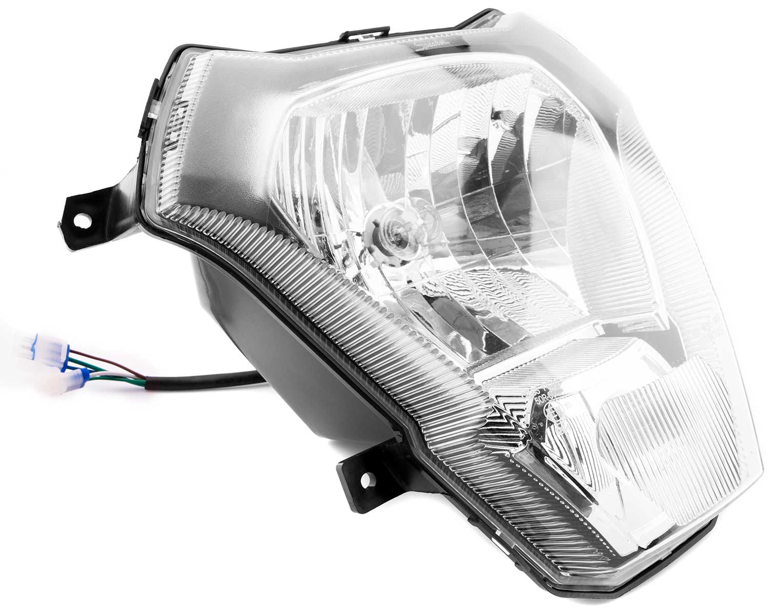 Vorderlicht / 72V - Passendes Vorderlicht für das Modell SXT Sonix Ausgangsspannung: 12V Ausgangsleistung: 35W Maße: 33,0 cm x 36,0 cm x 20,0 cm (Höhe x Breite x Tiefe) 5-polige Steckverbindung - von SXT-Scooters