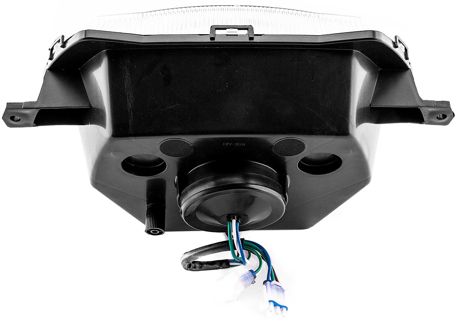 Vorderlicht / 72V - Passendes Vorderlicht für das Modell SXT Sonix Ausgangsspannung: 12V Ausgangsleistung: 35W Maße: 33,0 cm x 36,0 cm x 20,0 cm (Höhe x Breite x Tiefe) 5-polige Steckverbindung - von SXT-Scooters