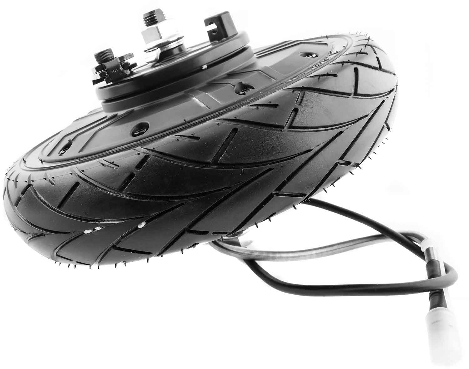 Bürstenloser Nabenmotor 36V/350W mit Reifen - passender Nabenmotor für das Modell SXT MAX Betriebsspannung: 36V Nennleistung: 350W Reifenmaß: 9,50" - 2 Durchmesser: 19 cm - von SXT-Scooters