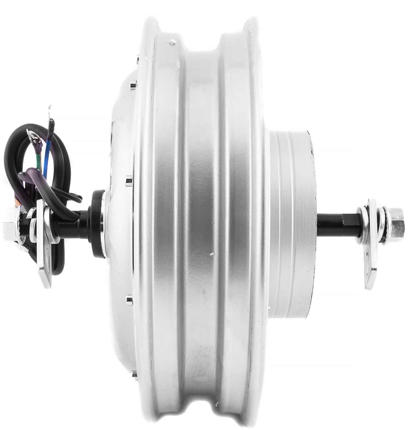Nabenmotor 48V / 2000W - Passender Nabenmotor für das Modell SXT Gekko V3 Ausgangsspannung: 48V Ausgangsleistung: 2000W 5-polige Steckverbindung Durchmesser: 27,0 cm - von SXT-Scooters