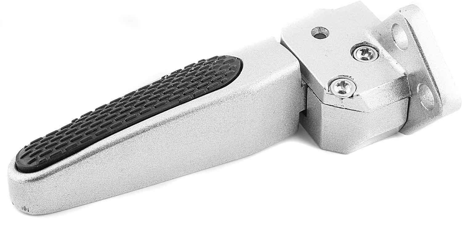 Sozius Fußraste - Passende Fußrasten für das Modell SXT Gekko V3 Rechte und linke Seite separat erhältlich Material: Aluminium Maße: 6,0 x 13,0 x 5,0 cm (Länge x Breite x Höhe) - von SXT-Scooters