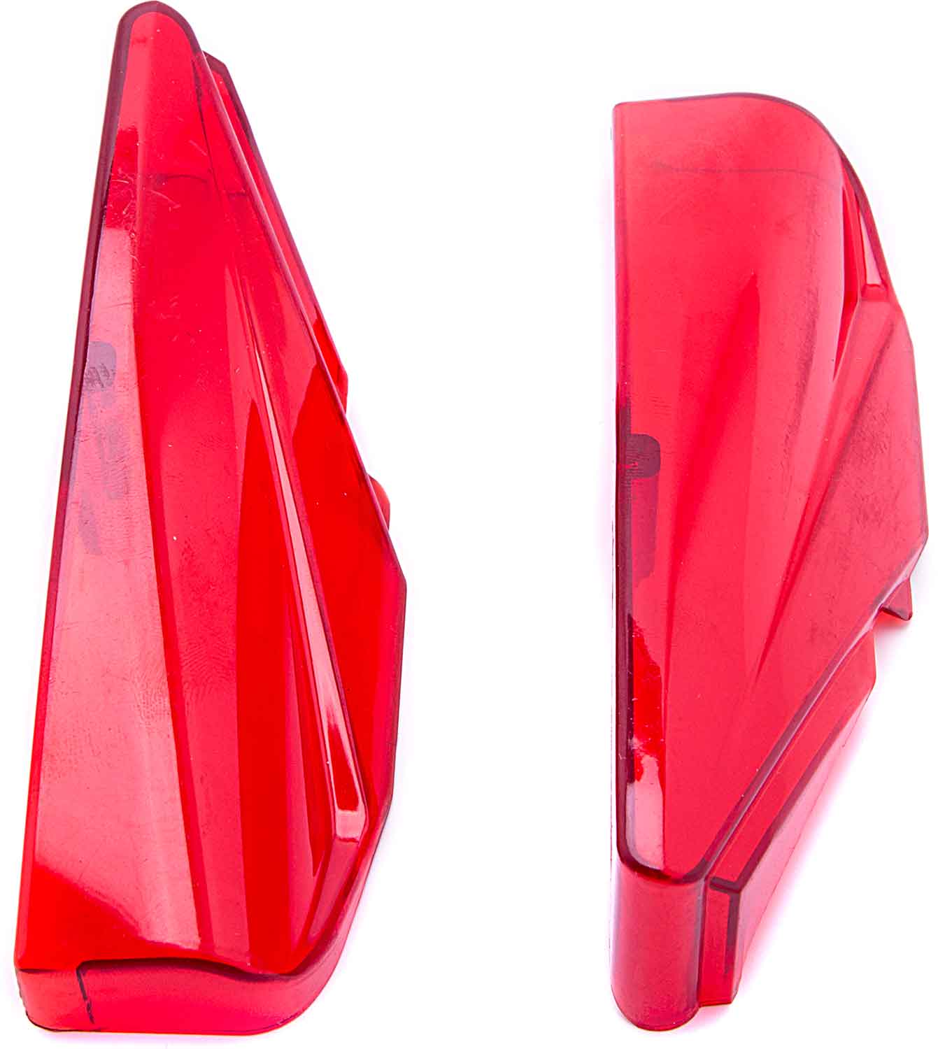 Seitliche Reflektor Abdeckung (Set) - Seitliche Reflektorabdeckung für die Vorder- oder Hinterseite des Modells SXT Light Plus V - eKFV Version 2 Reflektoren im Set enthalten ( linke und rechte Seite ) Material: Kunststoff Farbe: rot transparent - von SXT