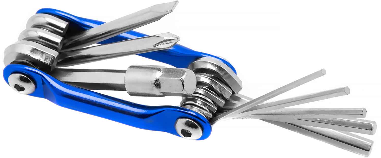 Werkzeug-Set - Passendes Werkzeug-Set für die Modelle SXT Buddy V2, SXT Buddy V2 - eKFV Version & SXT Buddy PRO eKFV Farbe: Blau Material: Metall Maße: 7,5 x 3,5 cm (Länge x Breite) - von SXT-Scooters