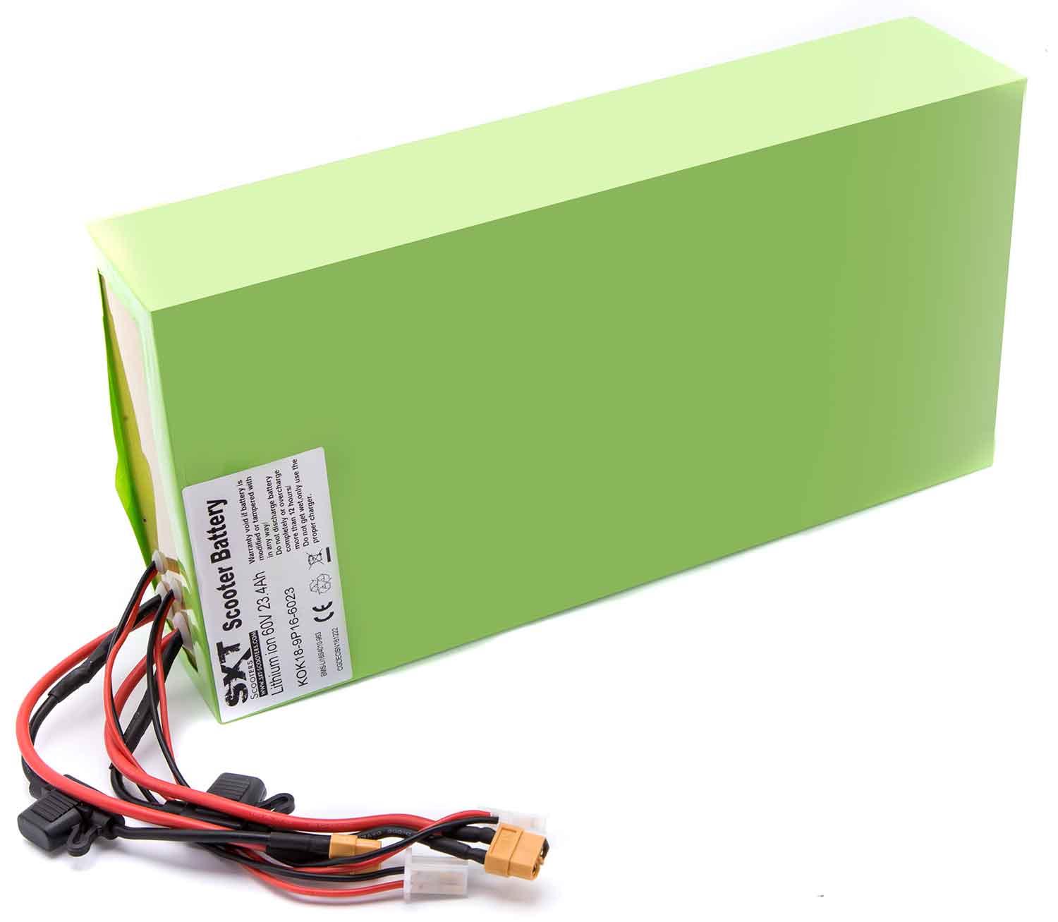 Lithium-Ionen-Akku 60V / 23,4Ah - Passender Lithium-Ionen-Akku für das Modell SXT Ultimate Pro+ Spannung: 60V Leistung: 23,4Ah Maße: 33,0 x 16,8 x 7,6 cm (Länge x Breite x Höhe) Hinweis: Artikel kann von den Musterfotos abweichen. - von SXT-Scooters