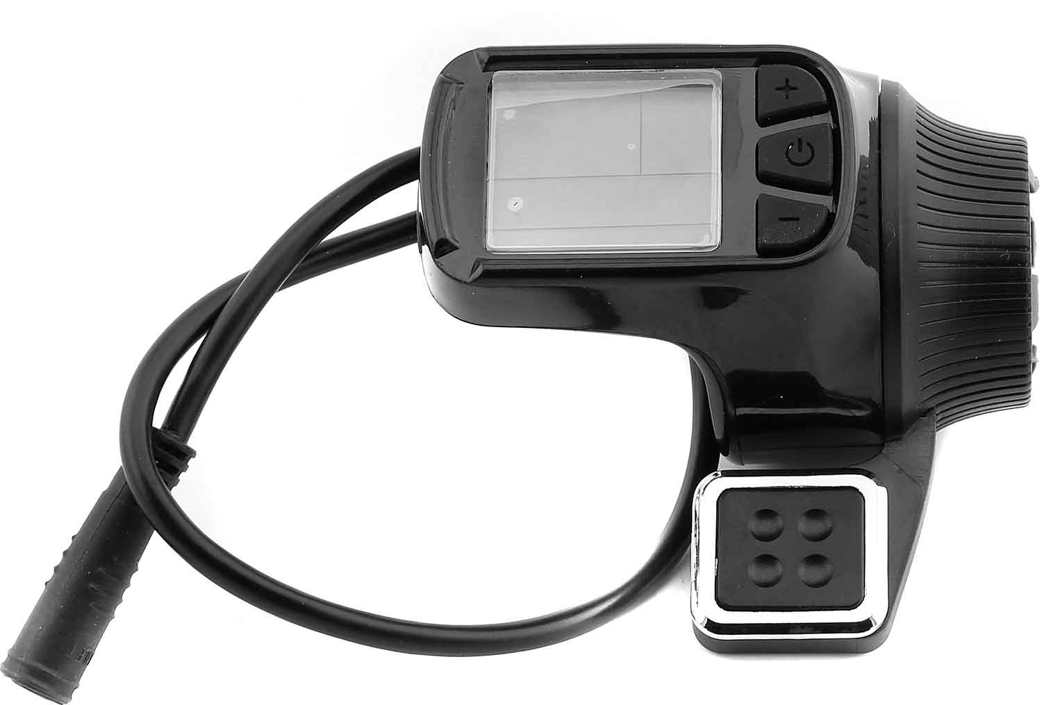 LCD-Display 36V - Passende LCD-Tachoeinheit mit integriertem Gashebel für die Modelle SXT Buddy V2 und SXT Buddy V2 eKFV Maße: 7,5 x 7,5 x 5,7 cm (Länge x Breite x Höhe) Betriebsspannung: 36V In Zwei Farben erhältlich: Schwarz und Weiß - von SXT-Scooters