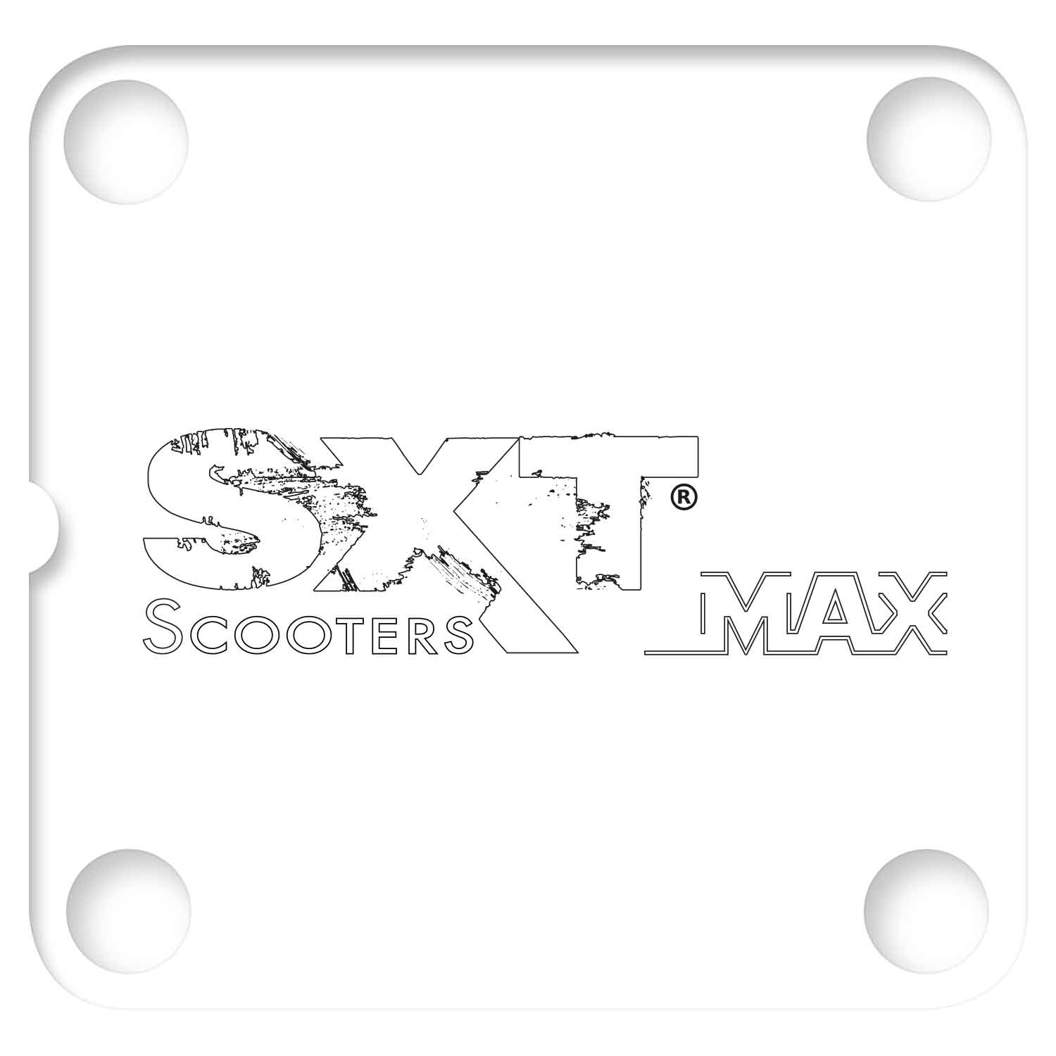 Deko-Abdeckung für Lenker - Passende Deko-Abdeckung für das Modell SXT MAX Mit SXT-Scooters Logo Material: Kunststoff Maße: 3,0 x 3,0 cm (Länge x Breite) - von SXT-Scooters
