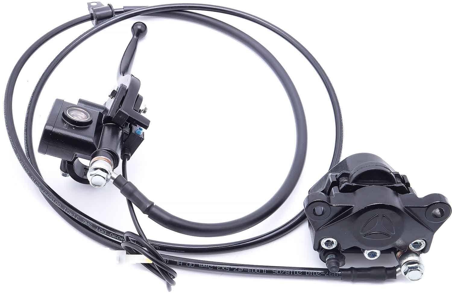 Hydraulische Bremsanlage - Passende hydraulische Bremsanlage für die Modelle SXT Z3 und SXT Raptor V3 ACHTUNG: Artikel in verschiedenen Varianten erhältlich ( vorne und hinten ) Artikel beinhaltet Bremsgriff, Bremssattel, Bremskabel, Anschluss für Endscha