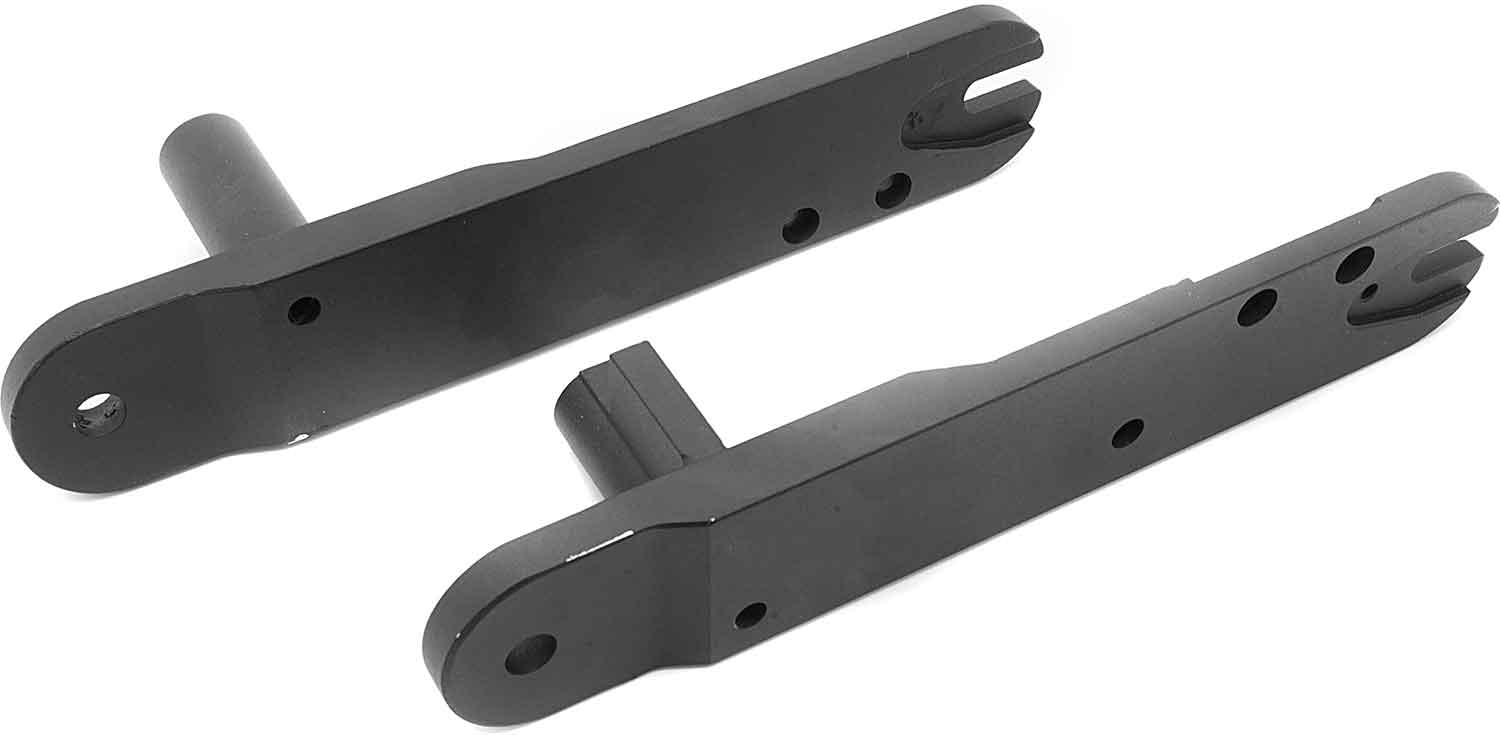 Rad-Schwinge (2-teiliges Set) - Passende Rad-Schwinge für das Modell SXT Ultimate Pro + Set bestehend aus 2 Teilen (rechte und linke Seite) Vorderrad- und Hinterradschwinge separat erhältlich Farbe: Schwarz Material: Stahl Maße (Vorderradschwinge): 28,0 x