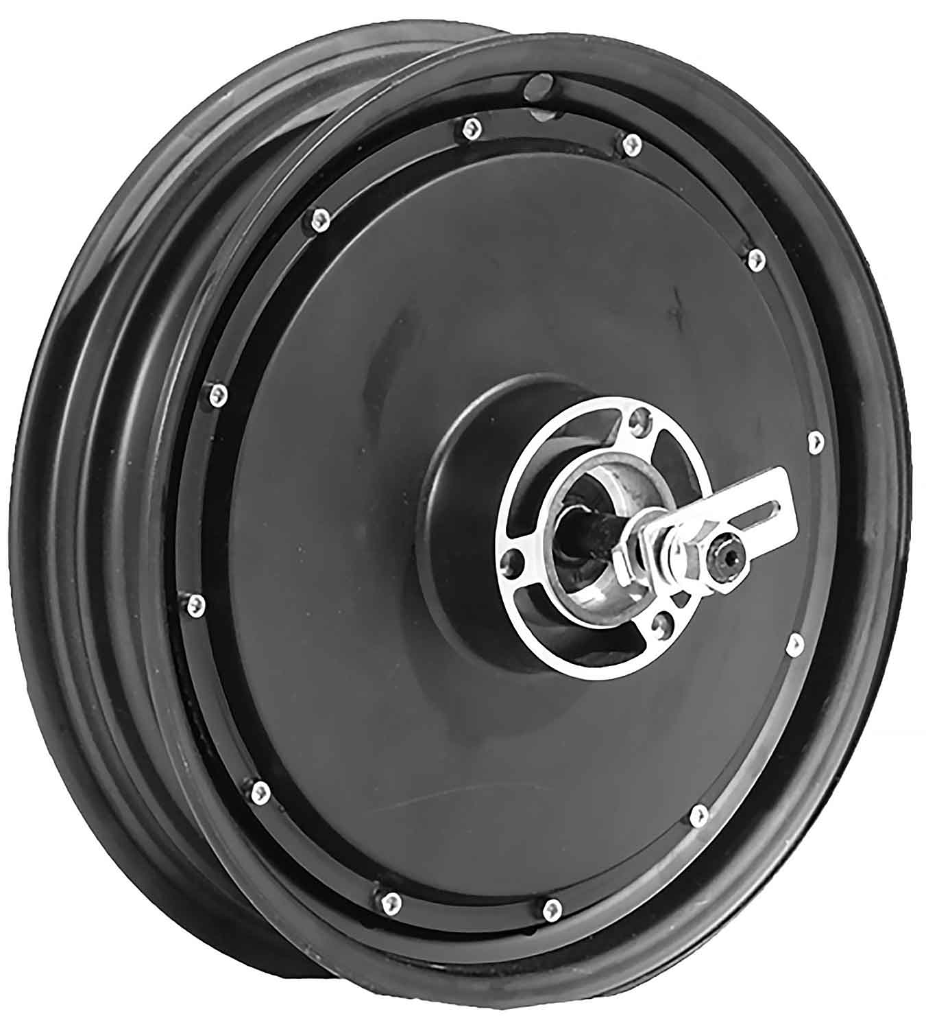 Nabenmotor 60V - Passender Nabenmotor mit 120 Nm für das Modell Yadea G5 Betriebspannung: 60V Maximalleistung: 2300W Reifengröße: 100/80x12 Farbe: Schwarz - von SXT-Scooters