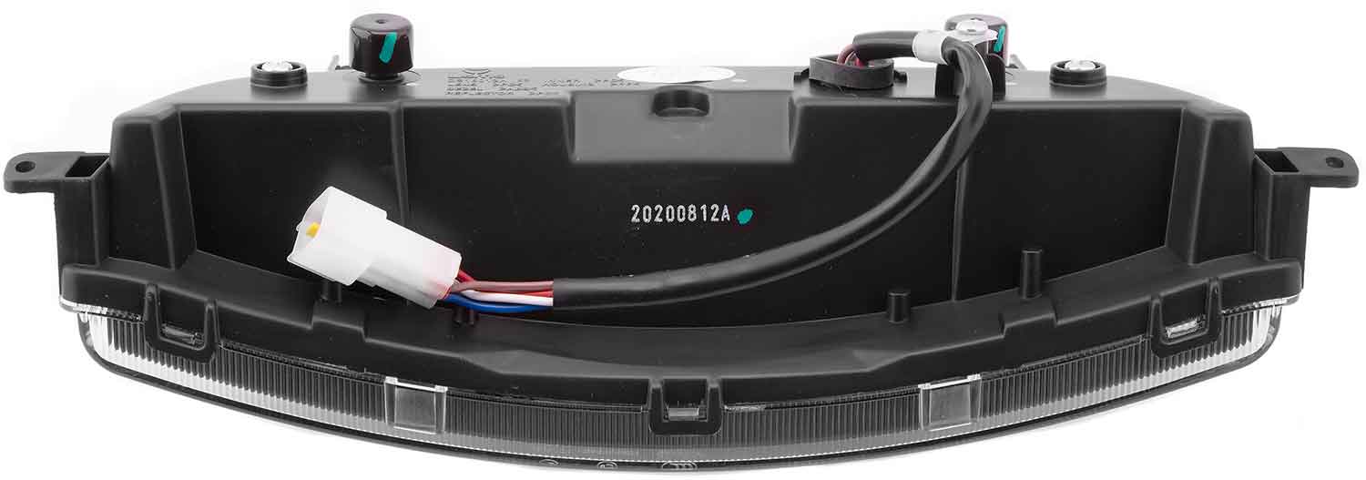 LED Vorderlicht - Passende Frontbeleuchtung für das Modell SXT Yadea G5 Ausgangsspannung: 12V 4-polige Steckverbindung Maße: 318 x 100 x 95 mm (Länge x Breite x Tiefe) - von SXT-Scooters