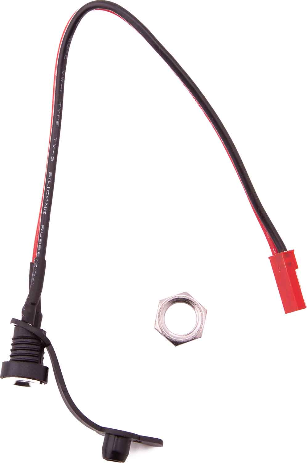 Ladebuchse - Passende Ladebuchse für das Modell SXT Velox 2-polige Steckverbindung Inkl. Kontermutter und Schutzkappe Länge: 170 mm Gesamtdurchmesser: 10 mm - von SXT-Scooters
