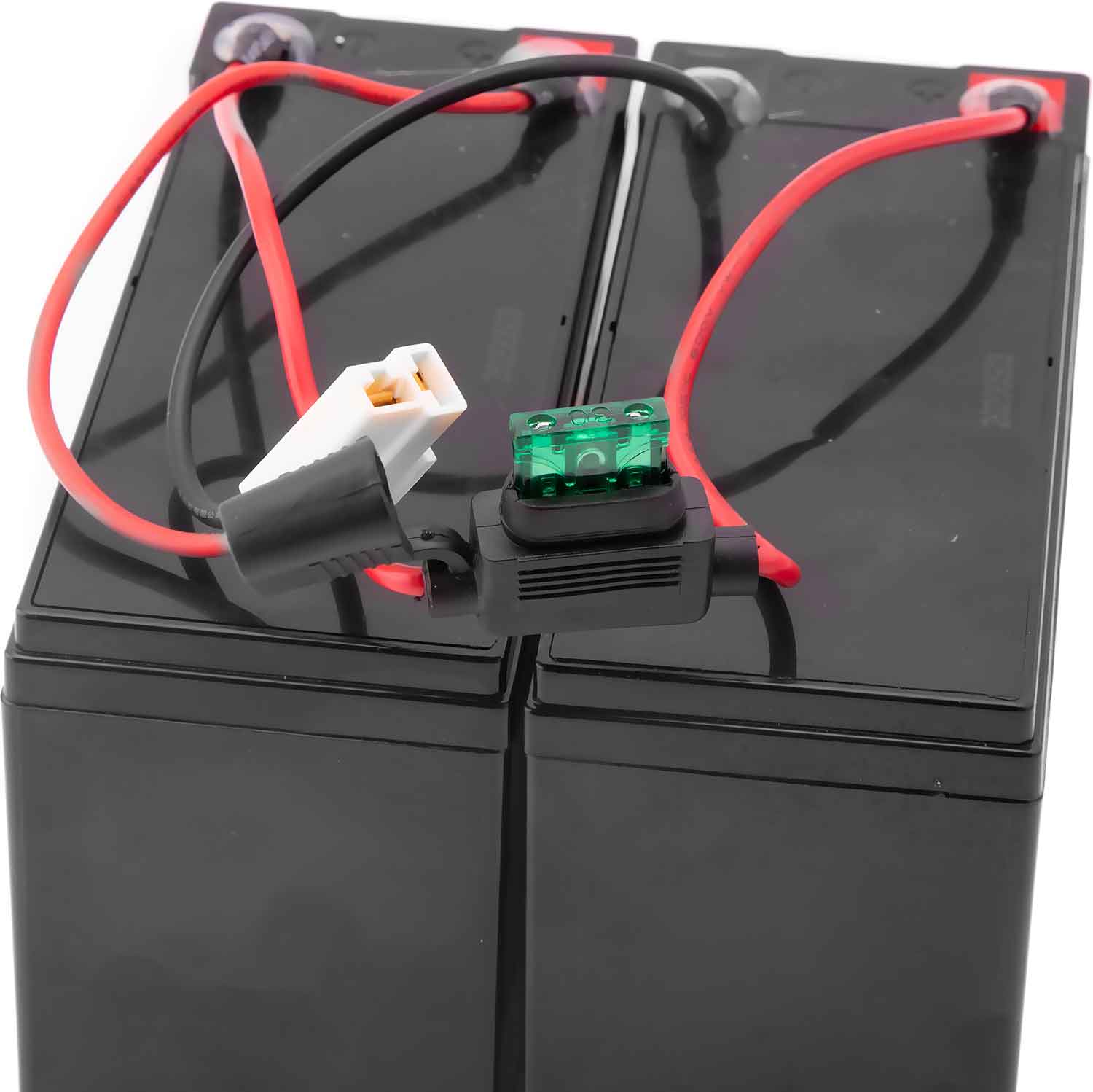 Bleiakku 24V 6,5 Ah (SET) d - Passender Bleiakku für das Modell Scotex Spike Set bestehend aus 2 Akku-Zellen (2 x 12V) Kapazität: 6,5Ah 2-polige Steckverbindung Maße (Akku-Zelle): 150 x 64 x 93 mm (Länge x Breite x Höhe) - von SXT-Scooters