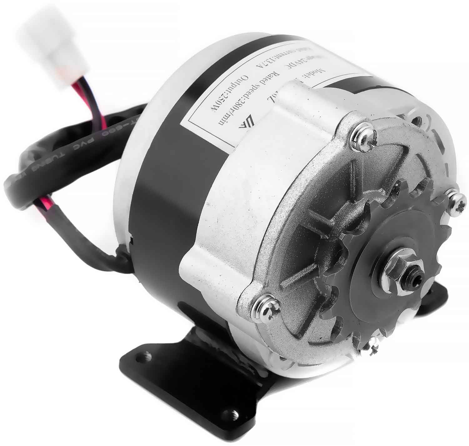 Bürstenloser Motor 24V 250W - Passender elektrischer bürstenloser Motor für das Modell Scotex Spike Betriebsspannung: 24V DC Ausgangsleistung: 250W 2-polige Steckverbindung Maße: 130 x 130 x 115 mm (Breite x Höhe x Tiefe) - von SXT-Scooters